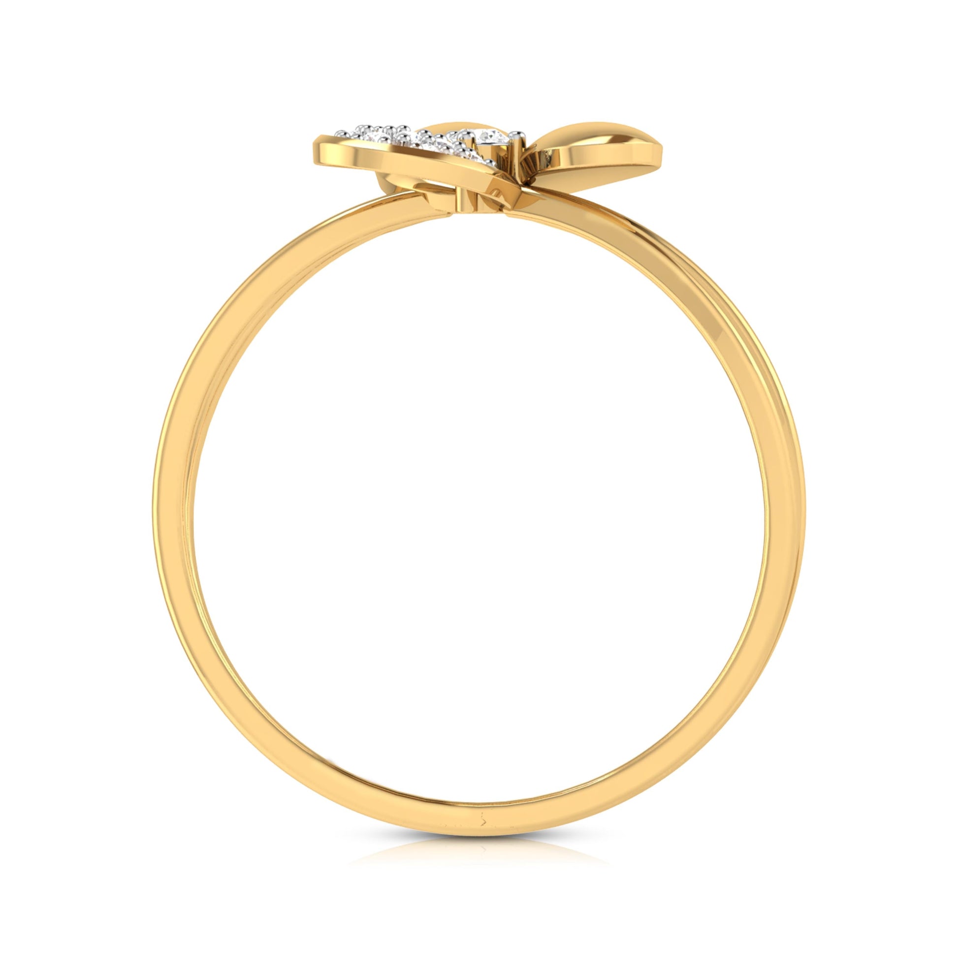 Threefold lab grown diamond ring simple round ring design Fiona Diamonds