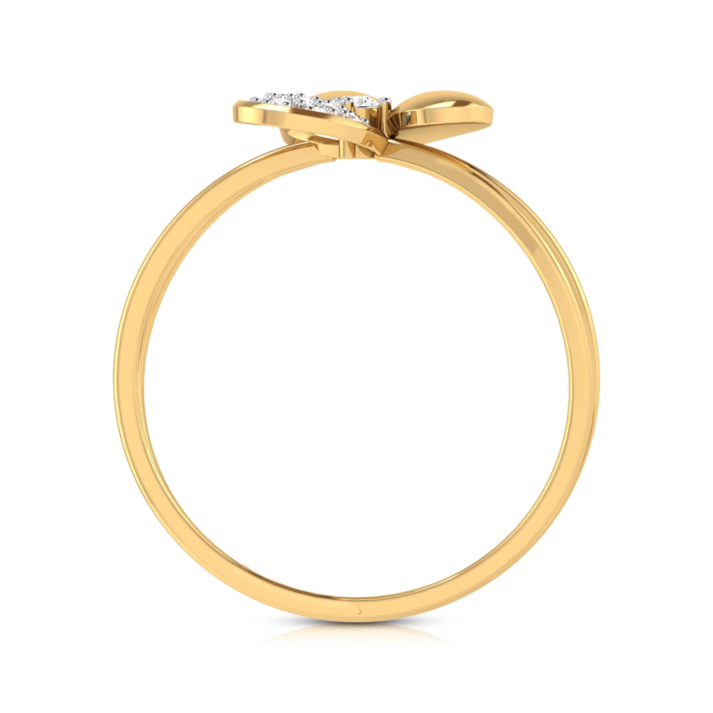 Threefold lab grown diamond ring simple round ring design Fiona Diamonds
