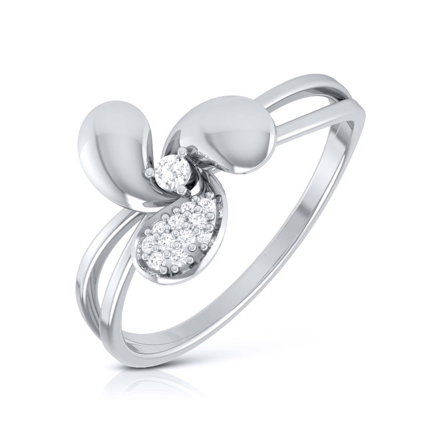 Threefold lab grown diamond ring simple round ring design Fiona Diamonds
