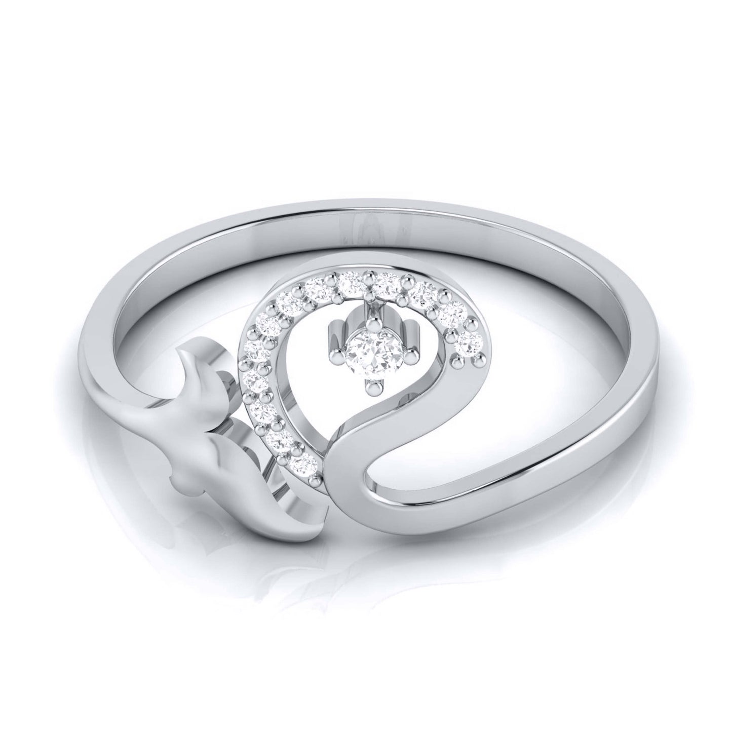 Nucleus lab grown diamond ring sleek ring Fiona Diamonds