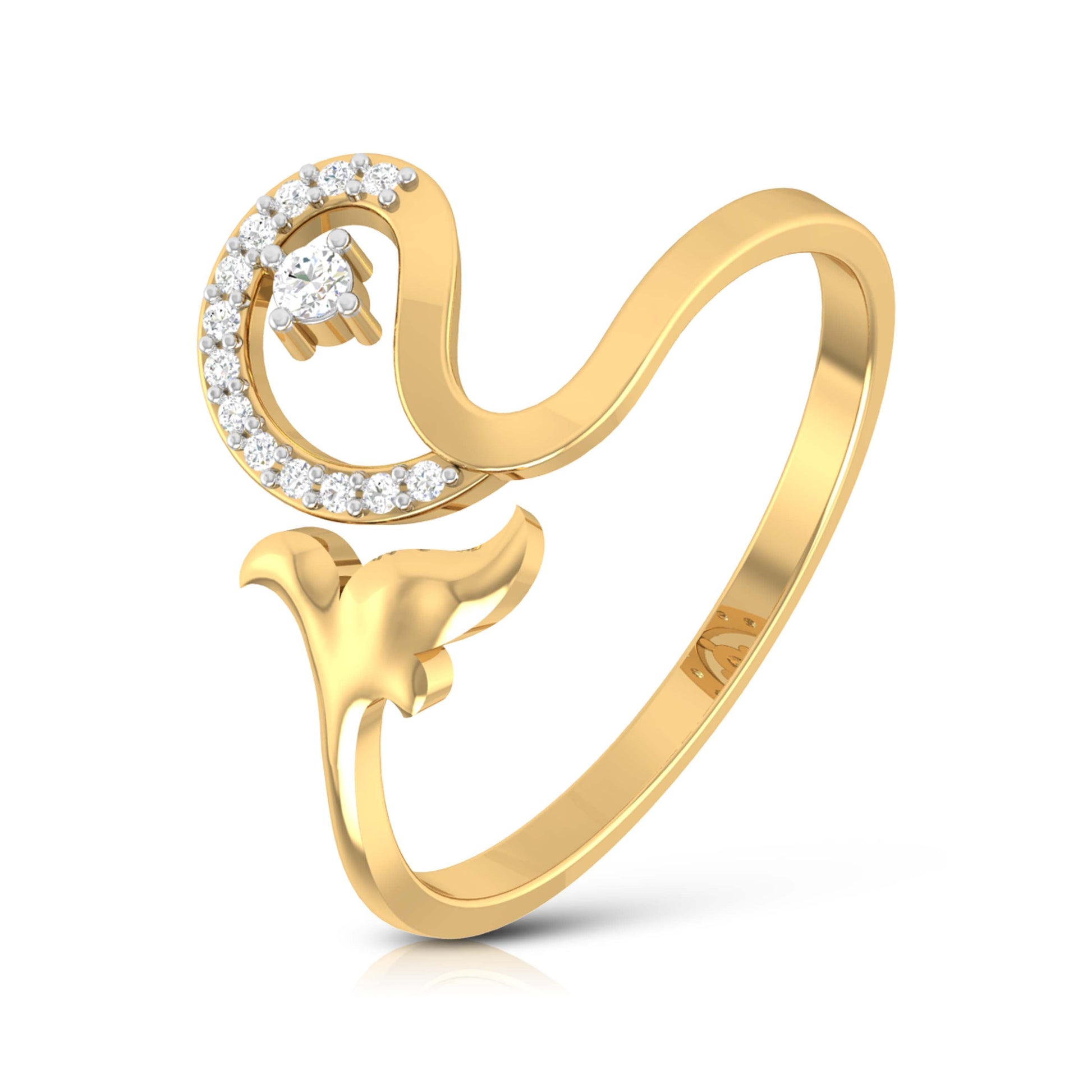 Nucleus lab grown diamond ring sleek ring Fiona Diamonds