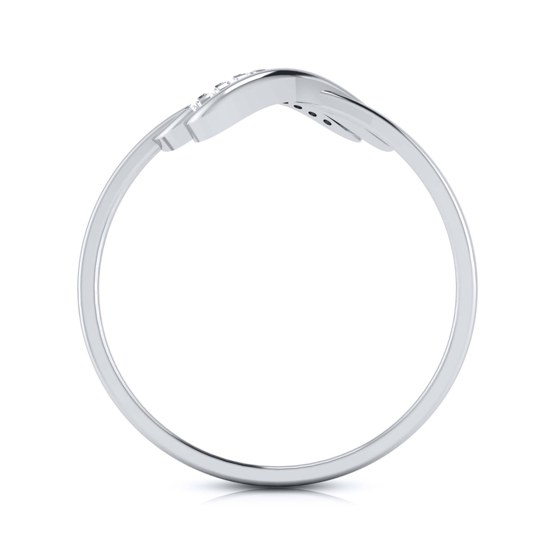 Waves lab grown diamond ring simple round ring design Fiona Diamonds