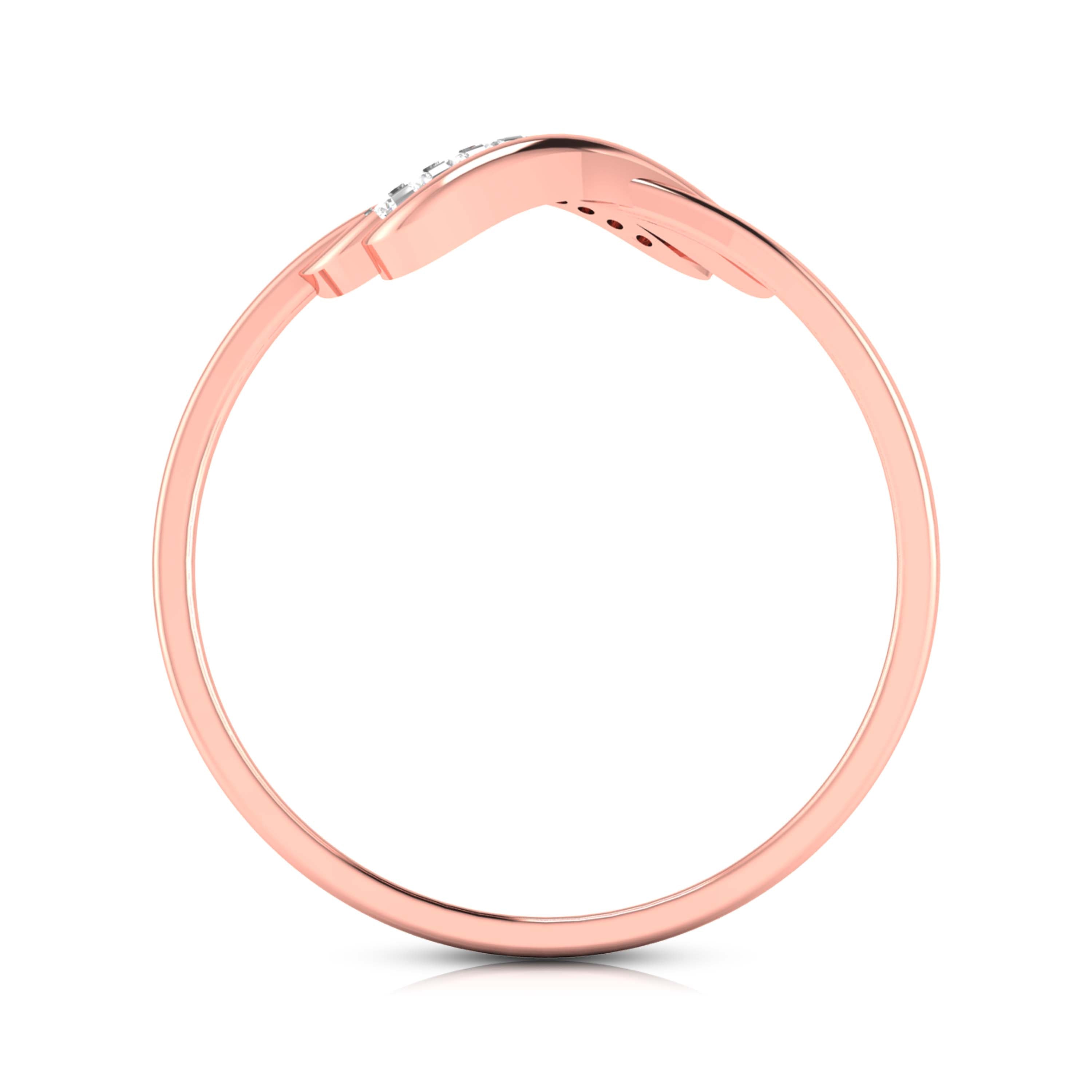Waves lab grown diamond ring simple round ring design Fiona Diamonds