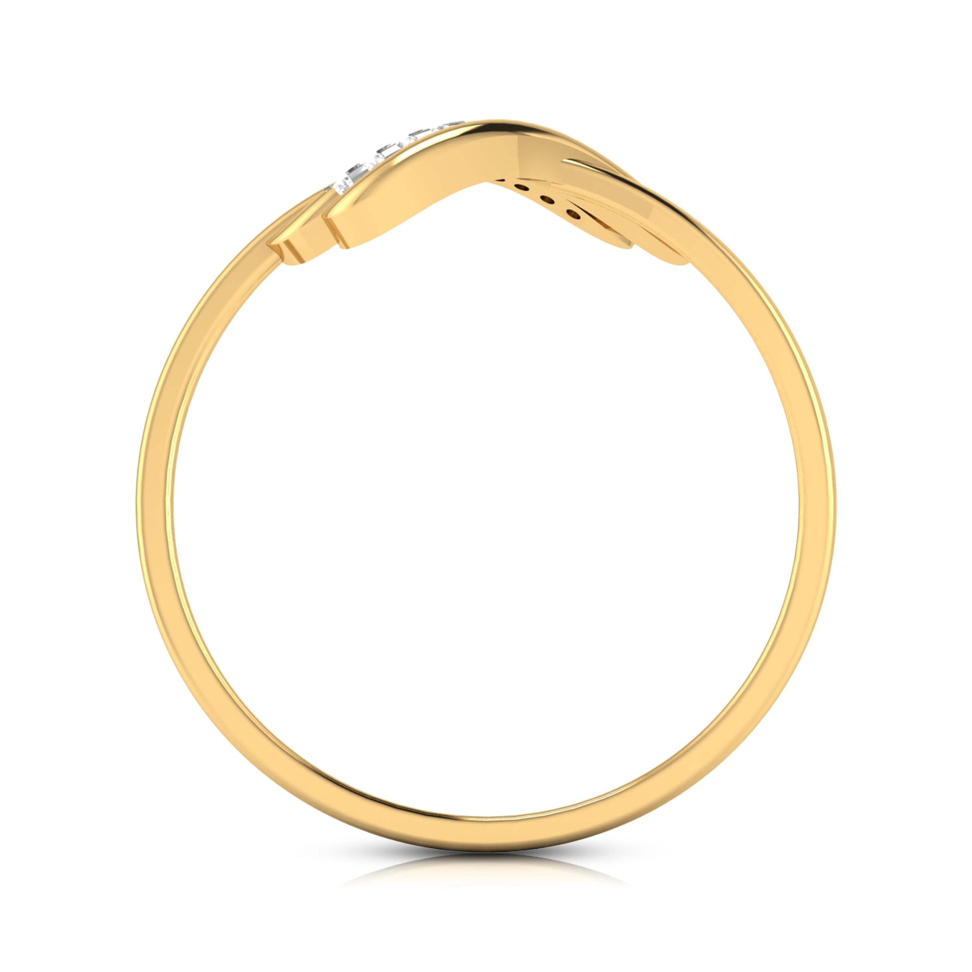 Waves lab grown diamond ring simple round ring design Fiona Diamonds