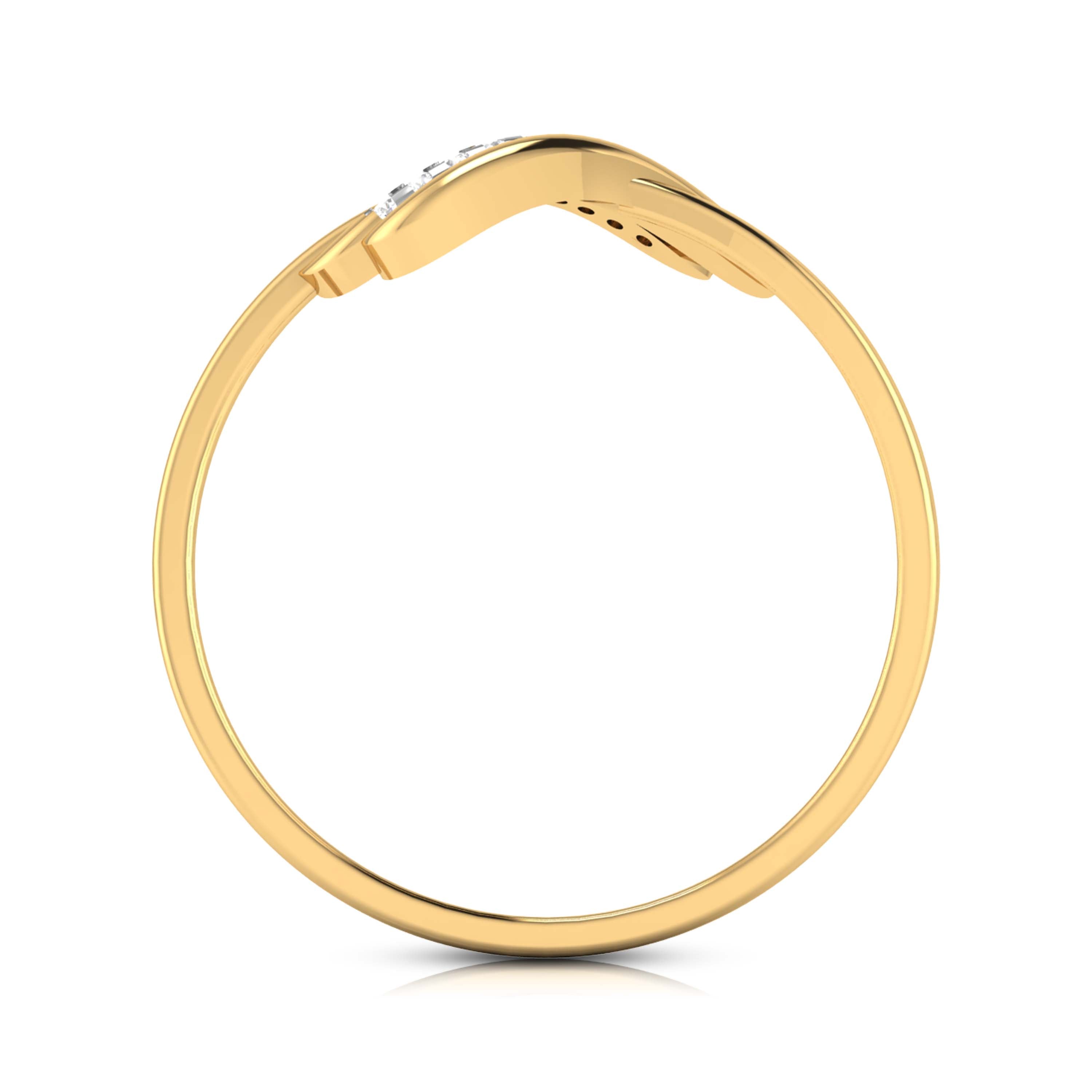 Waves lab grown diamond ring simple round ring design Fiona Diamonds