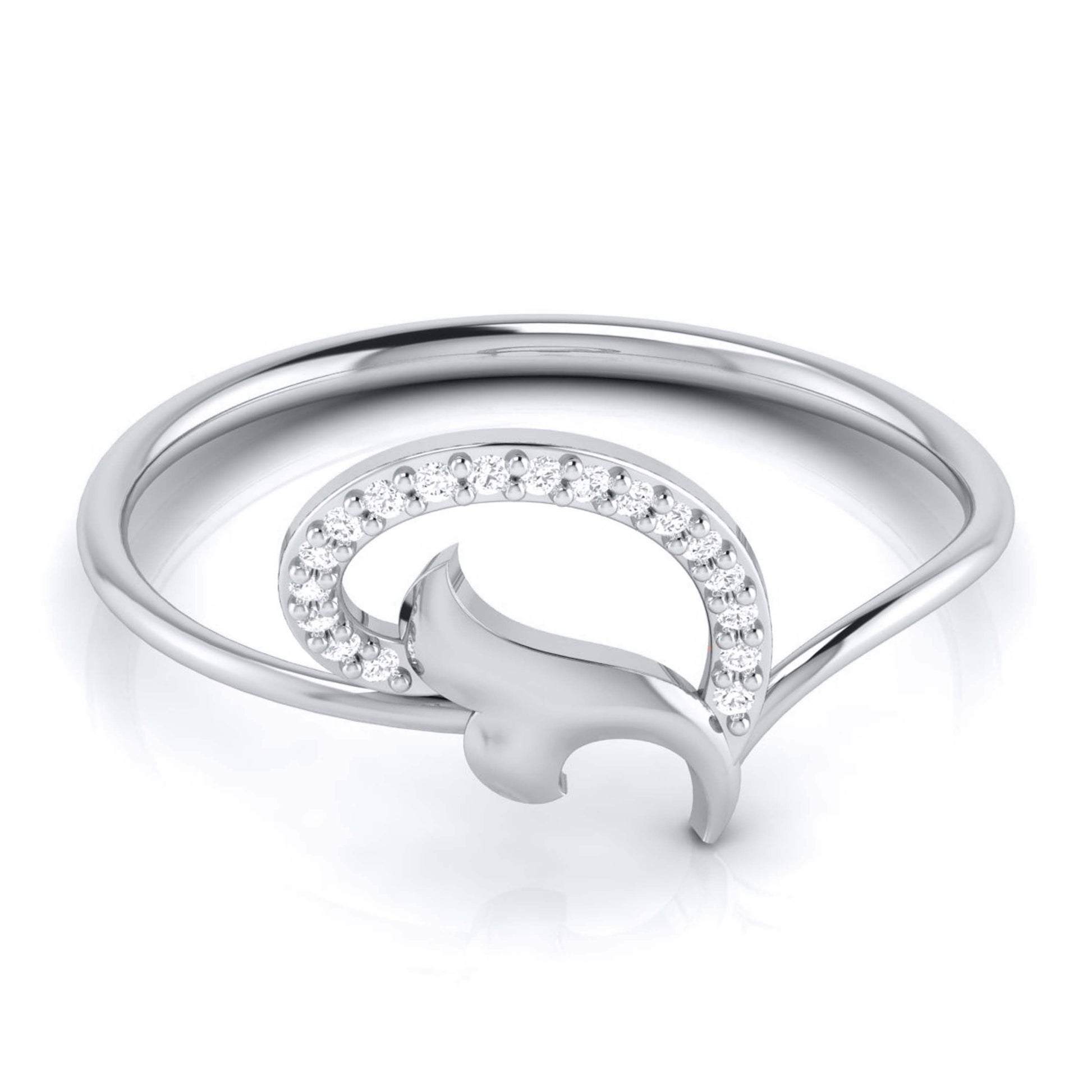 Arc lab grown diamond ring simple round ring design Fiona Diamonds