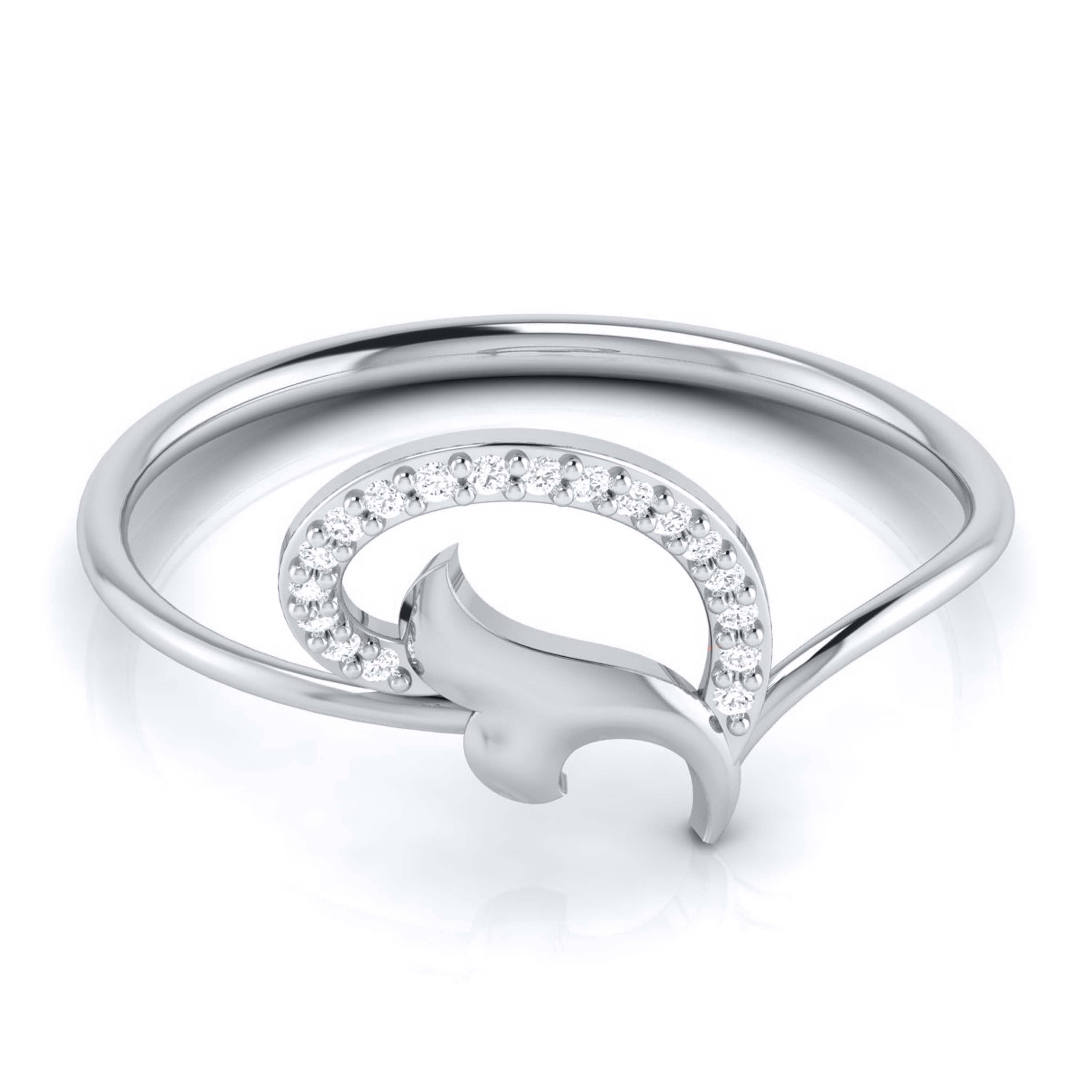 Arc lab grown diamond ring simple round ring design Fiona Diamonds