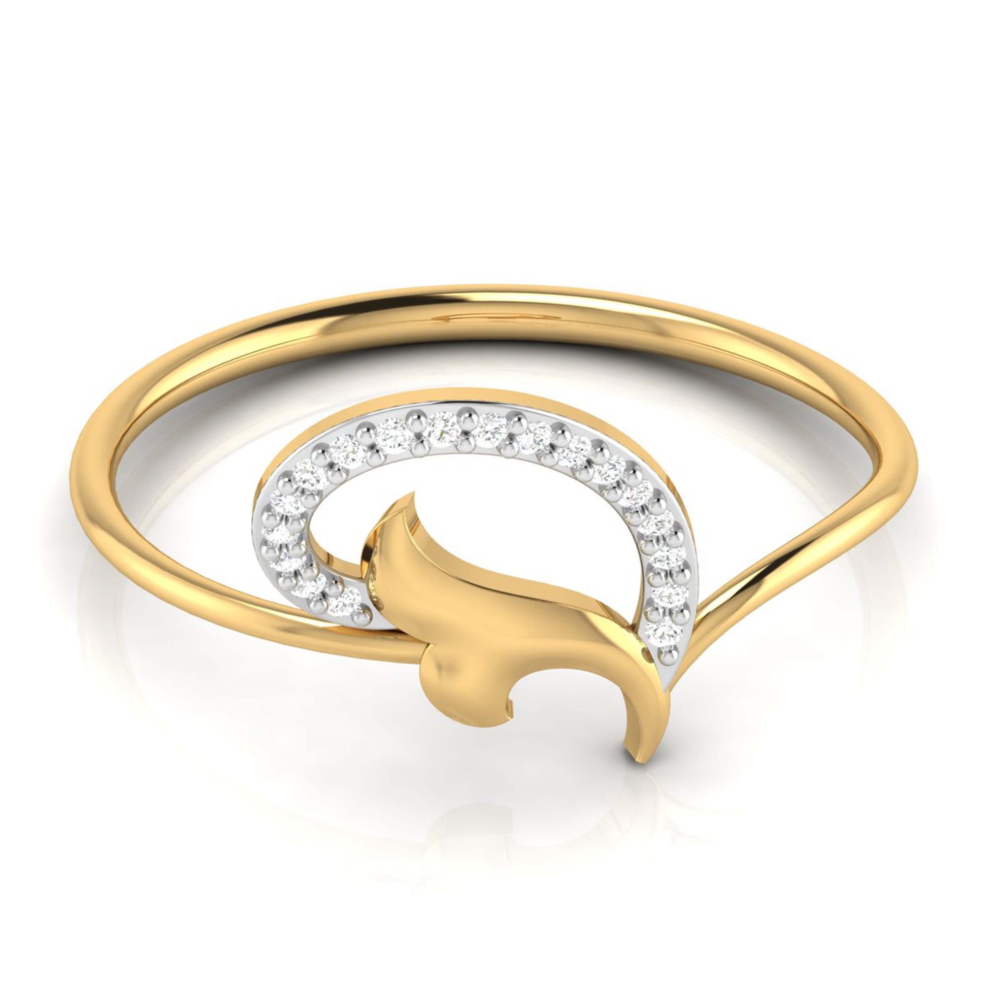 Arc lab grown diamond ring simple round ring design Fiona Diamonds