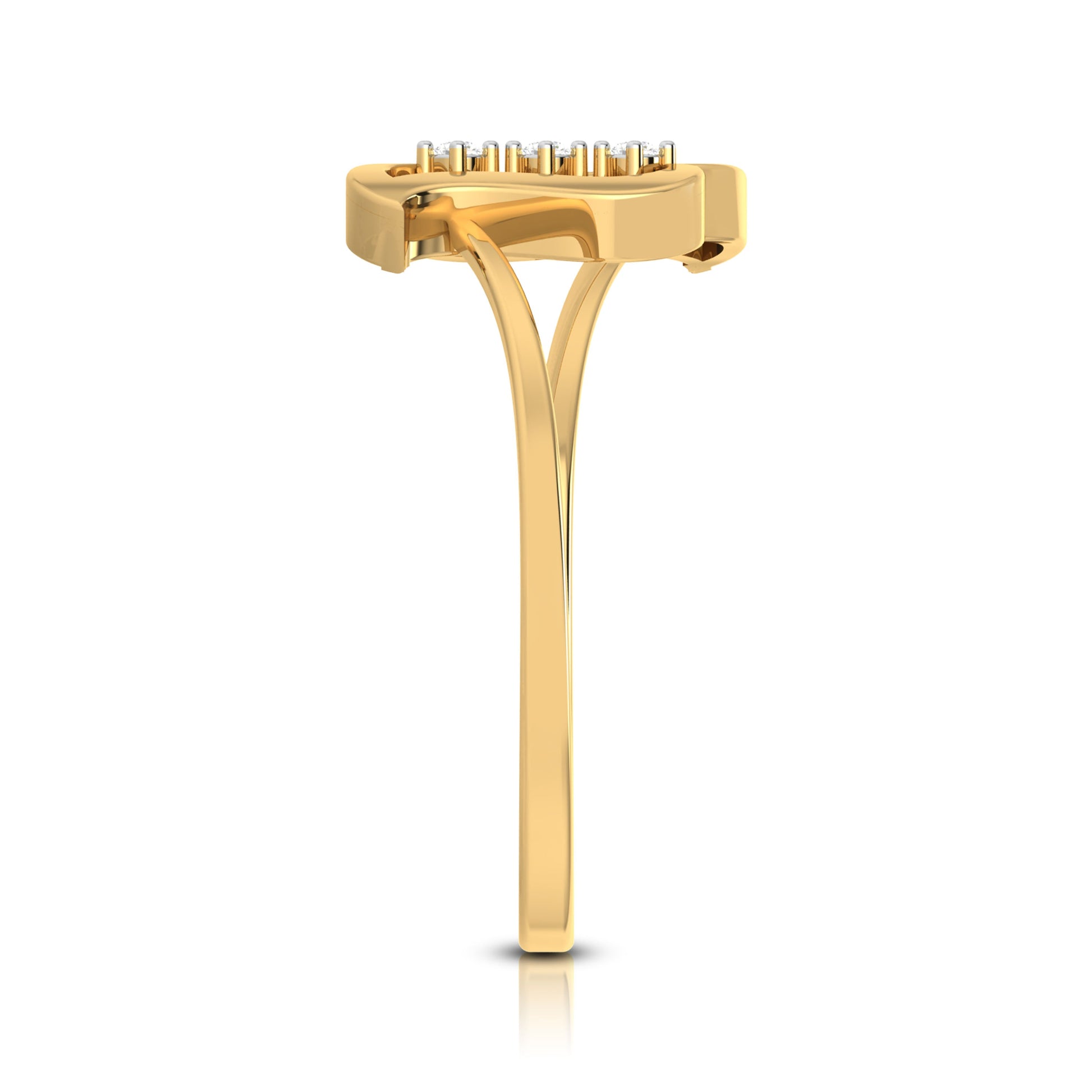 Butterfly lab grown diamond ring sleek ring Fiona Diamonds