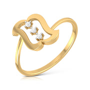 Butterfly lab grown diamond ring sleek ring Fiona Diamonds