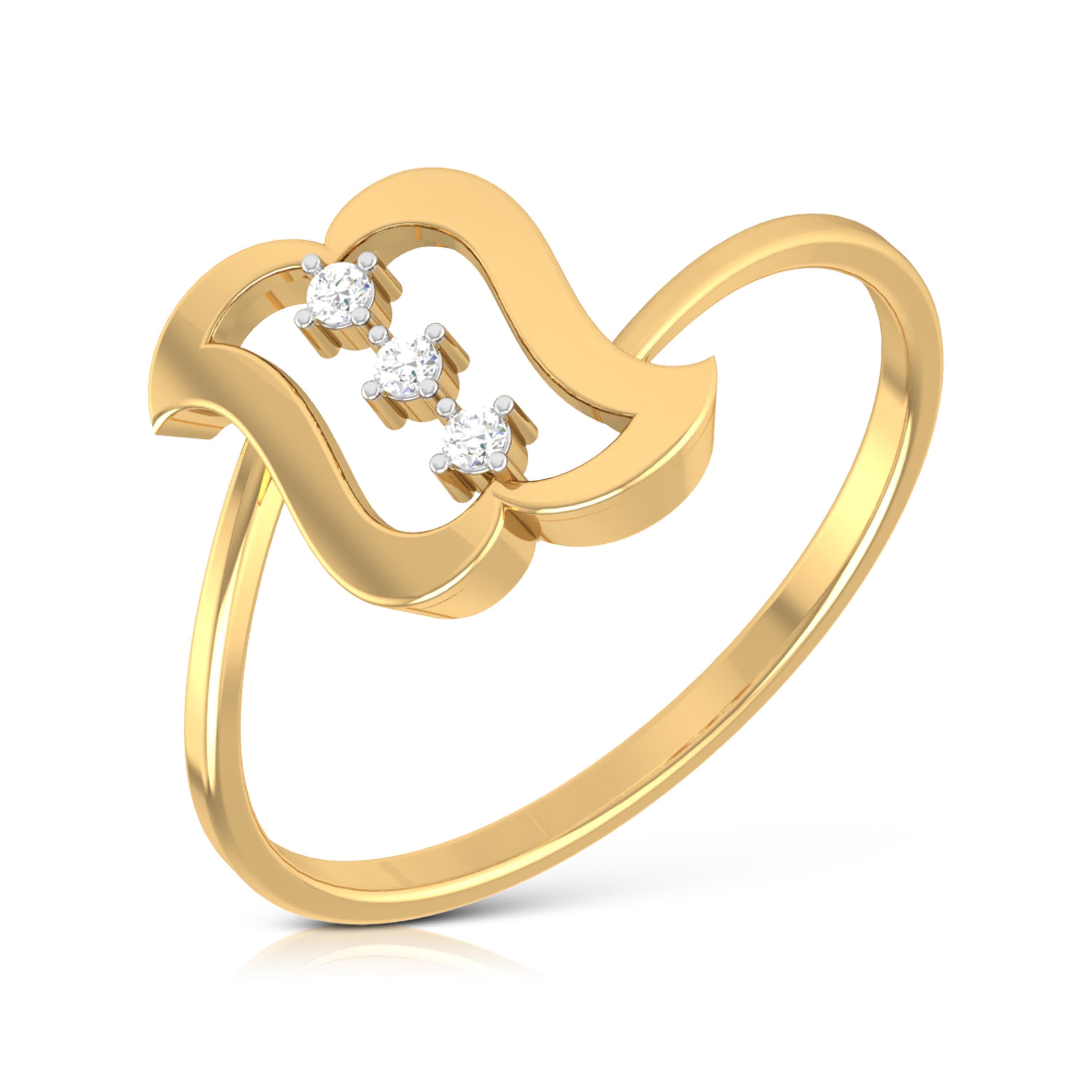 Butterfly lab grown diamond ring sleek ring Fiona Diamonds