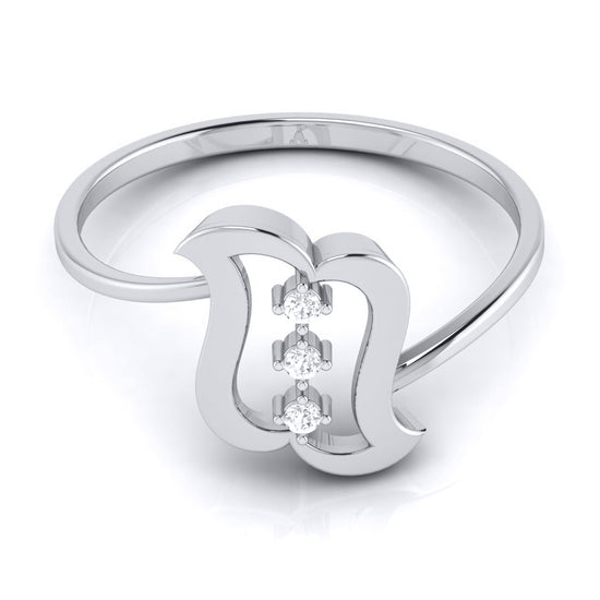 Butterfly lab grown diamond ring sleek ring Fiona Diamonds