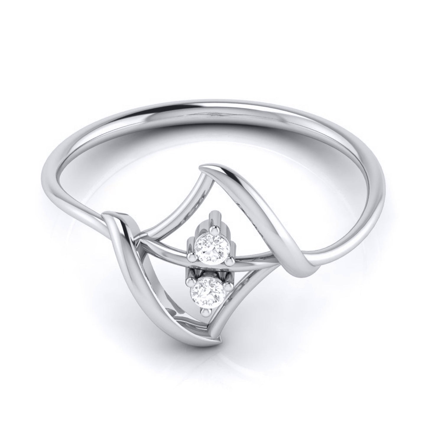 Topsy lab grown diamond ring unique ring design Fiona Diamonds