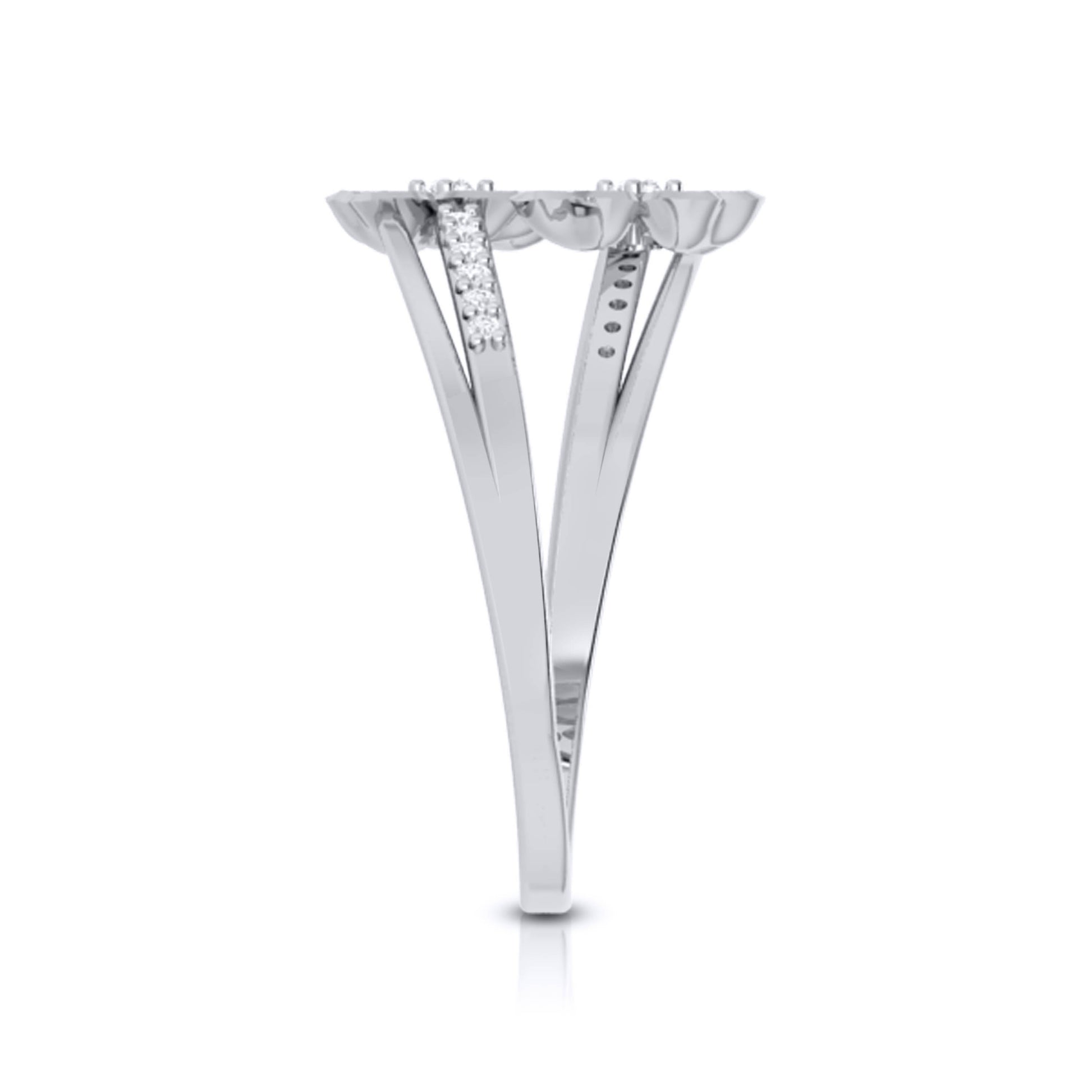 Flowery lab grown diamond ring trendy ring design Fiona Diamonds