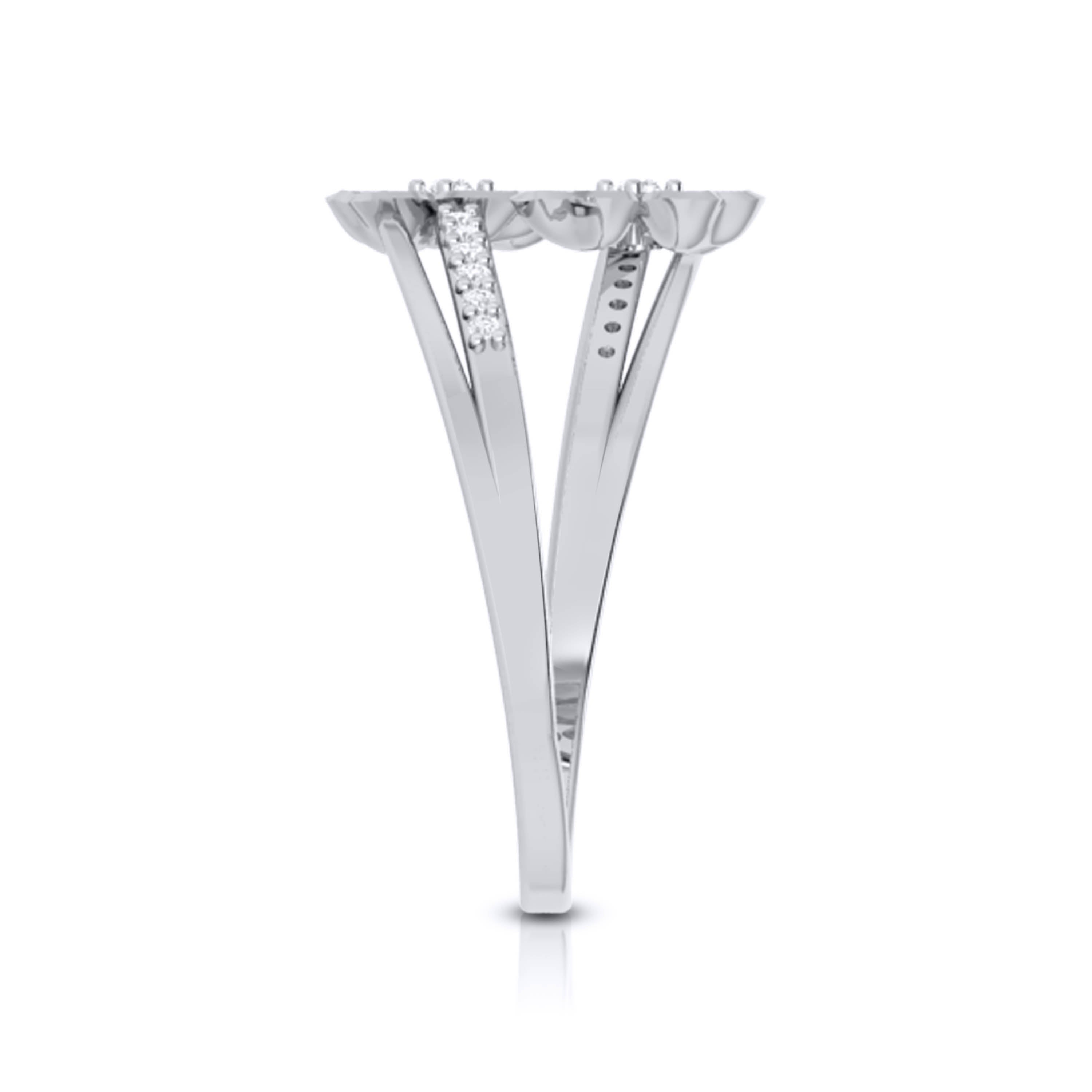 Flowery lab grown diamond ring trendy ring design Fiona Diamonds