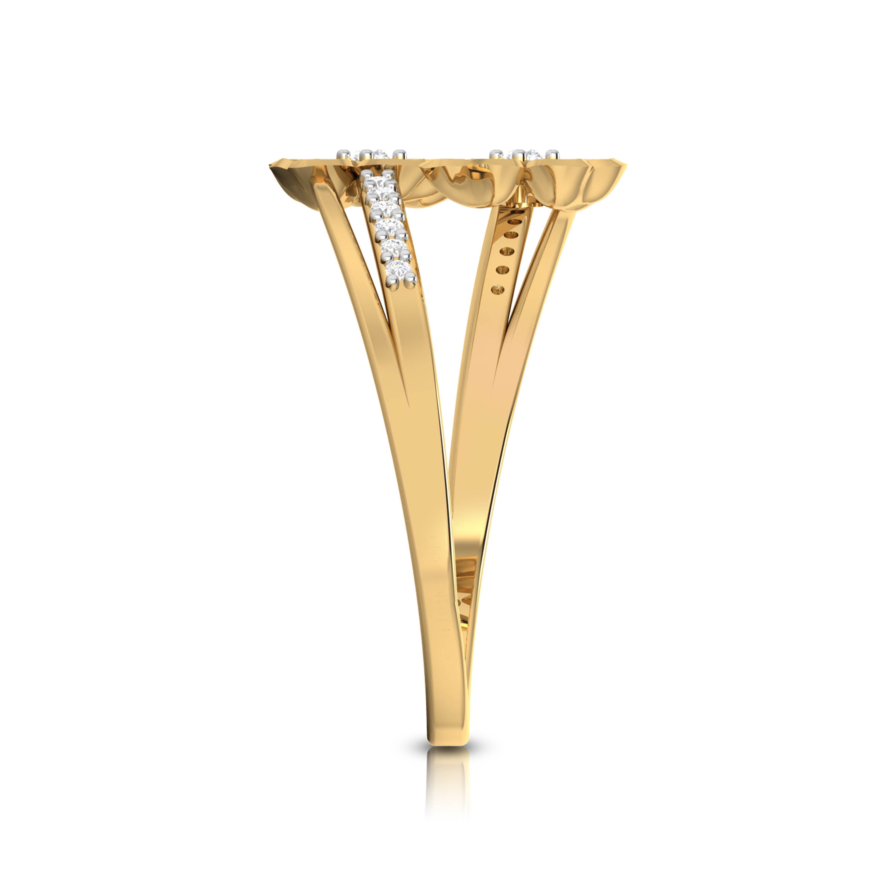 Flowery lab grown diamond ring trendy ring design Fiona Diamonds