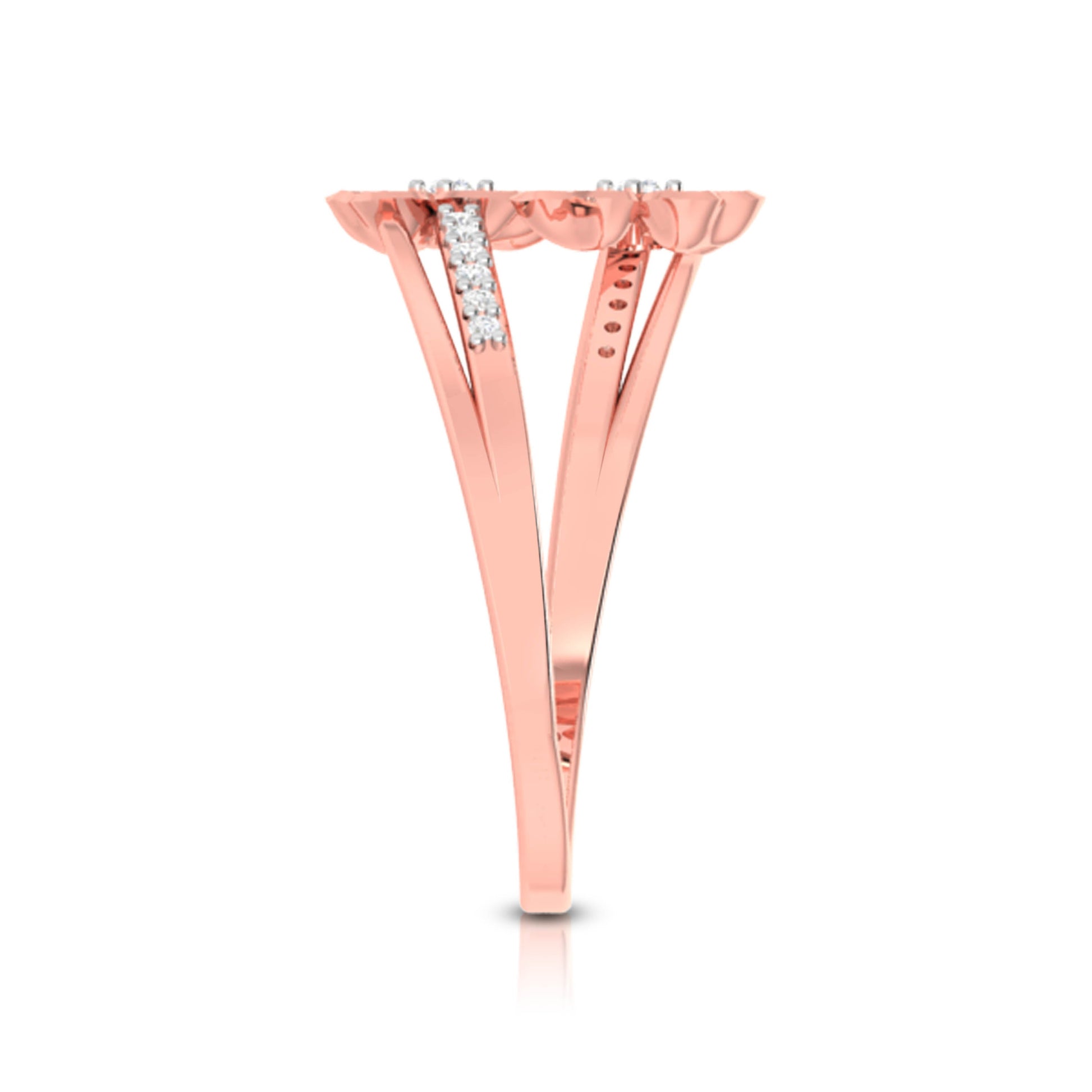 Flowery lab grown diamond ring trendy ring design Fiona Diamonds