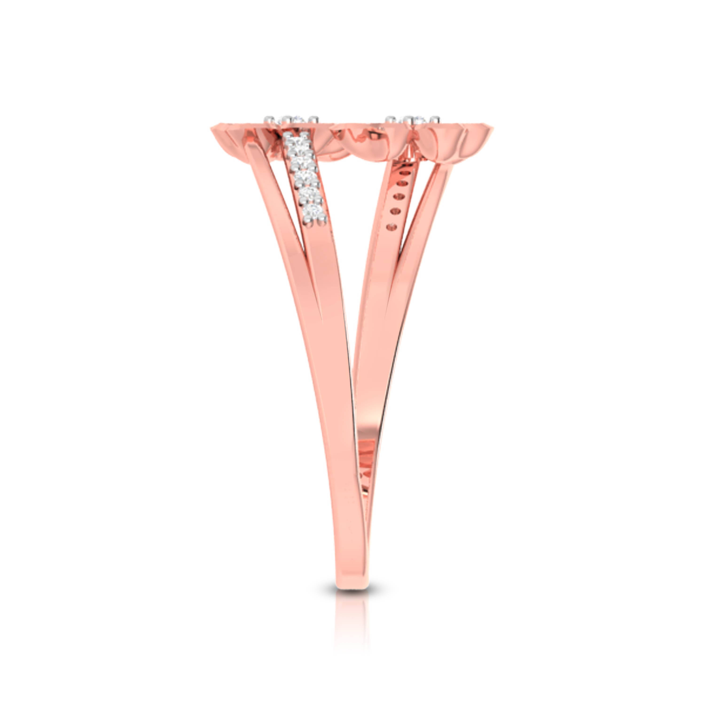 Flowery lab grown diamond ring trendy ring design Fiona Diamonds