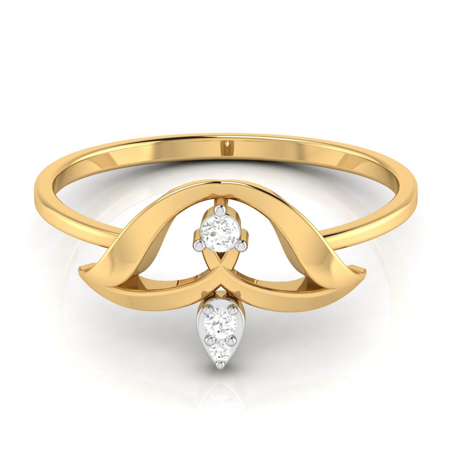 Load image into Gallery viewer, Pierced lab grown diamond ring trendy ring design Fiona Diamonds
