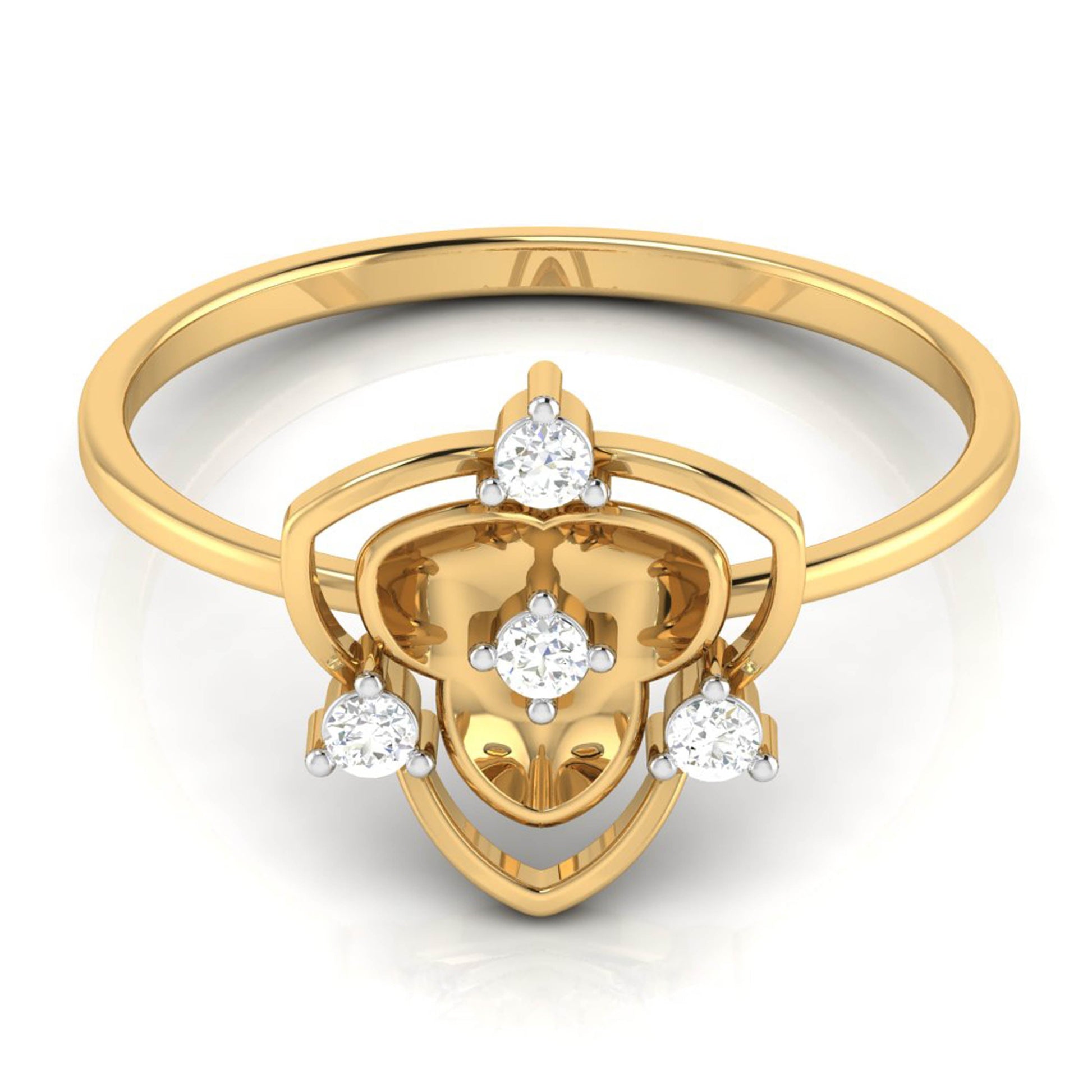 Hive lab grown diamond ring sleek ring Fiona Diamonds 