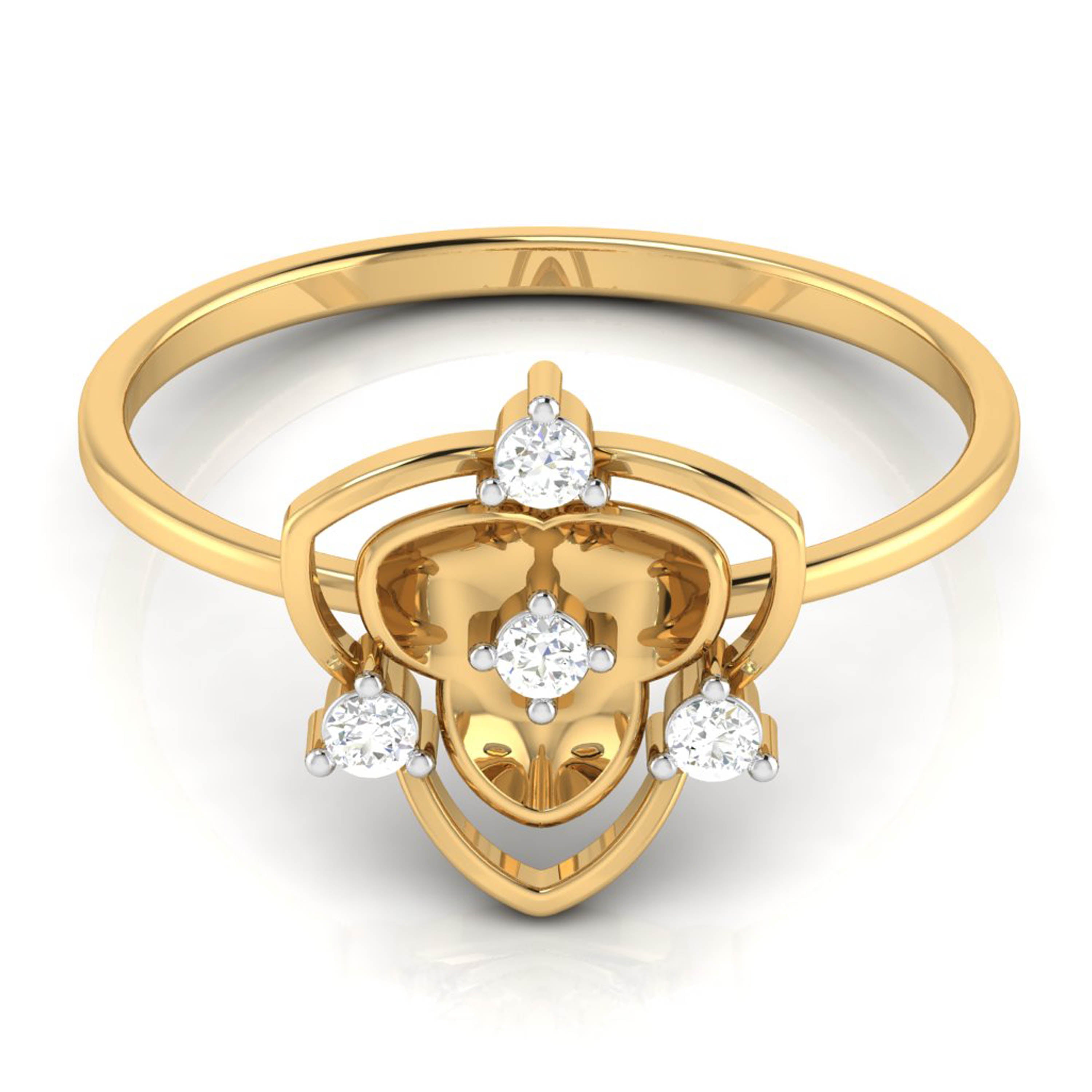 Hive lab grown diamond ring sleek ring Fiona Diamonds 
