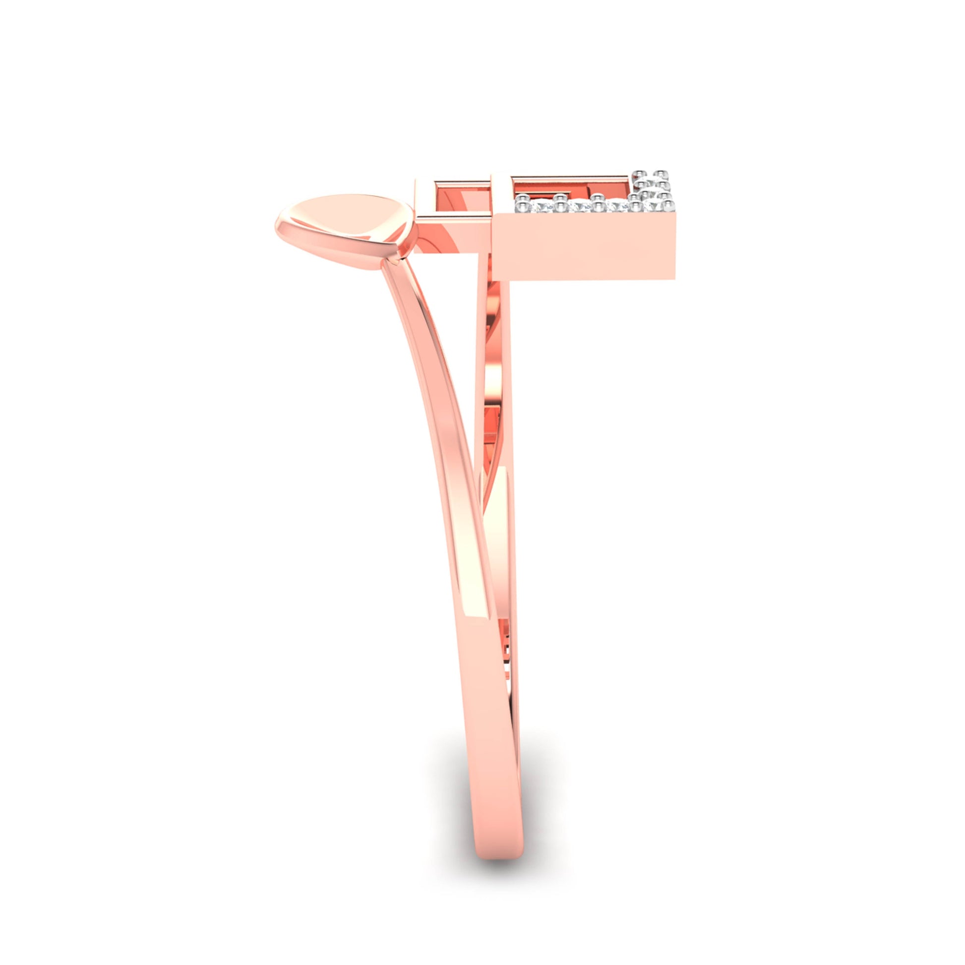 Carcasse lab grown diamond ring simple round ring design Fiona Diamonds