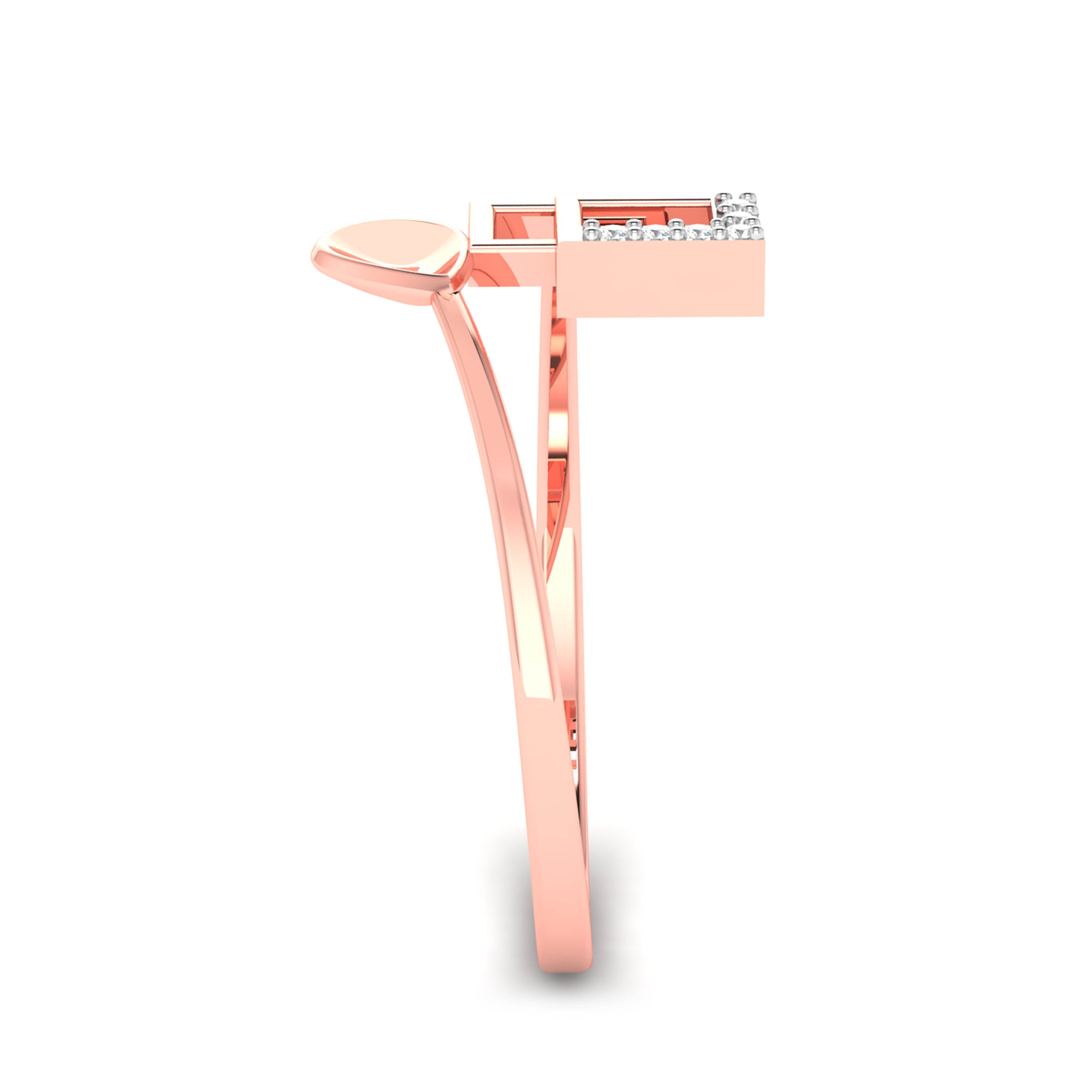 Carcasse lab grown diamond ring simple round ring design Fiona Diamonds