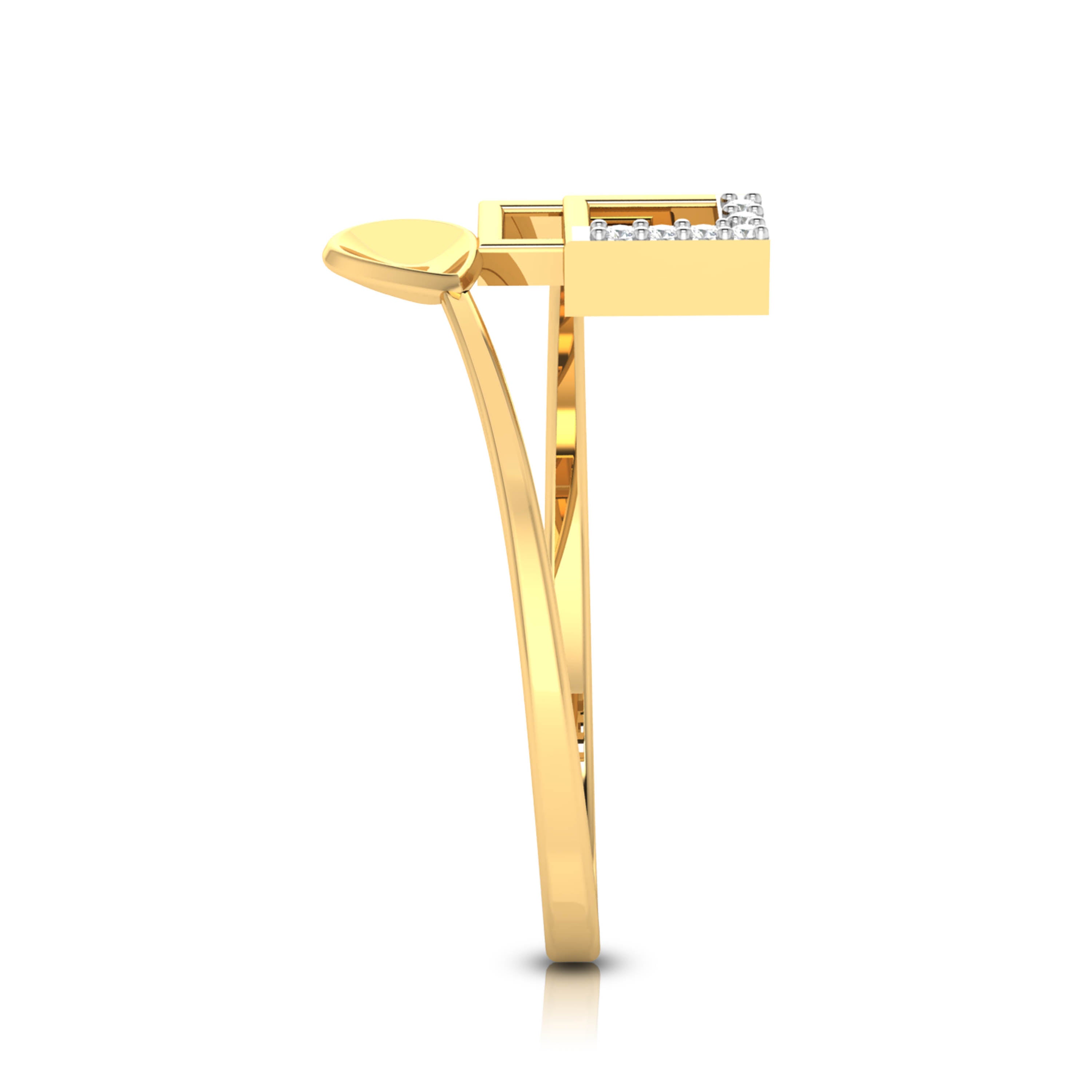 Carcasse lab grown diamond ring simple round ring design Fiona Diamonds