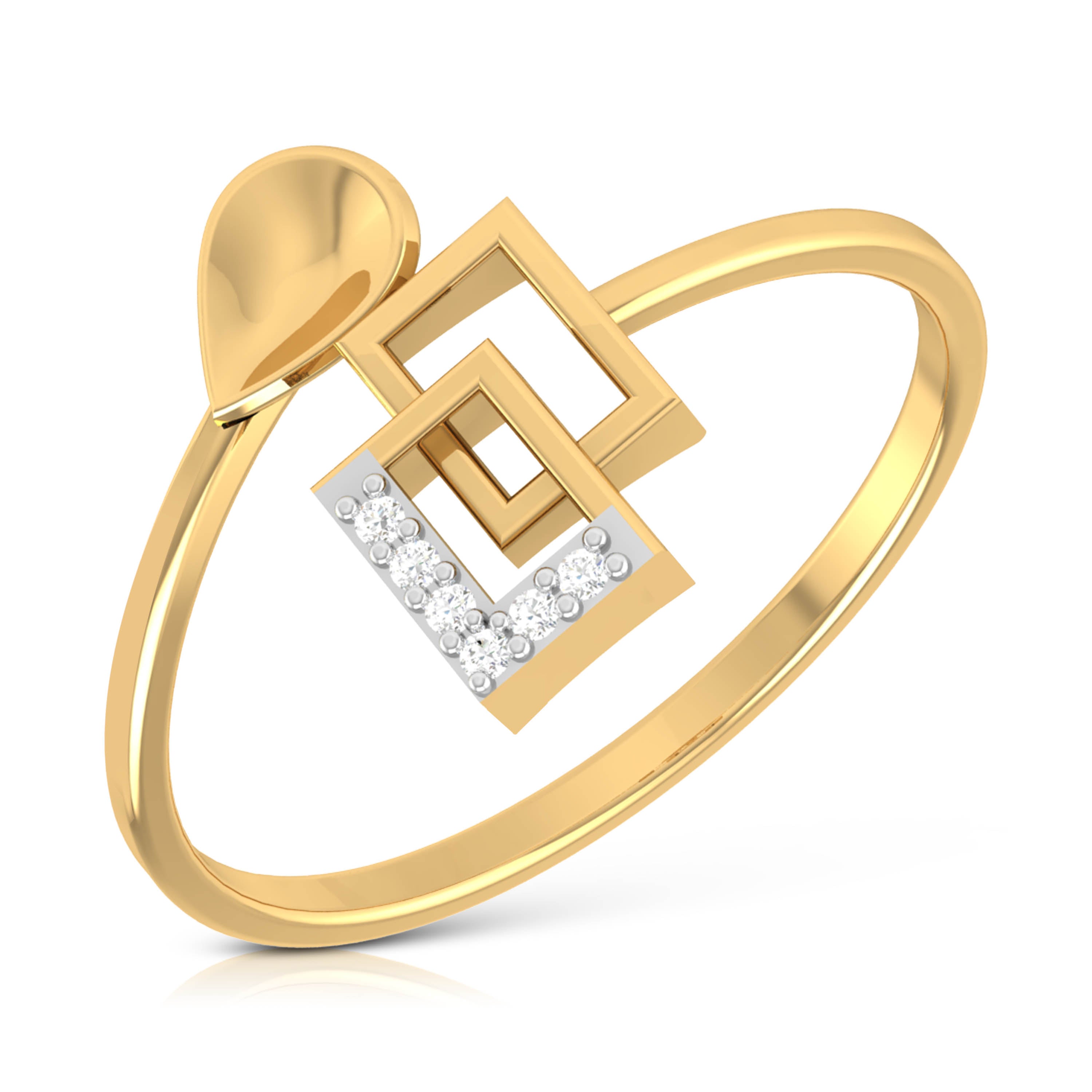 Carcasse lab grown diamond ring simple round ring design Fiona Diamonds