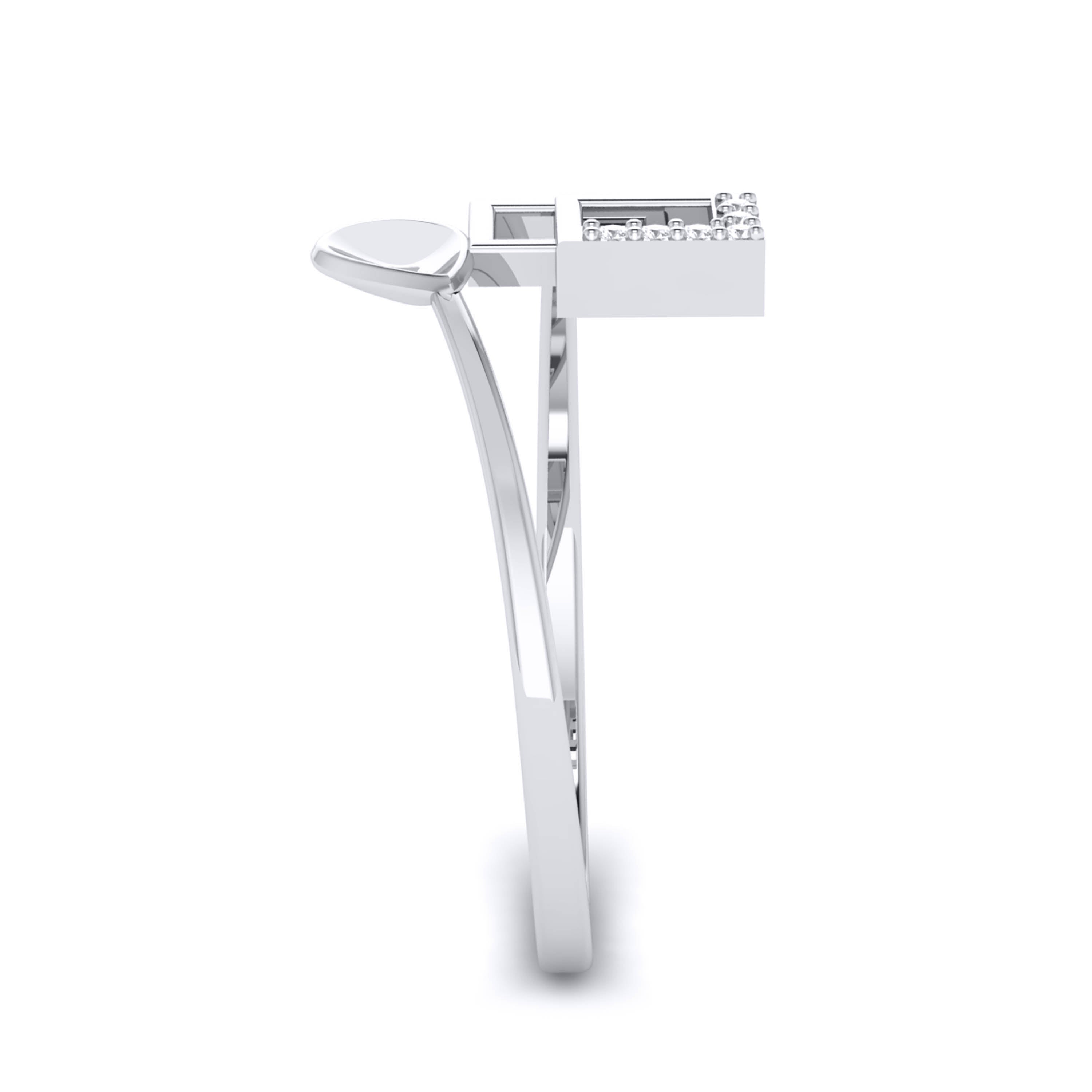 Carcasse lab grown diamond ring simple round ring design Fiona Diamonds