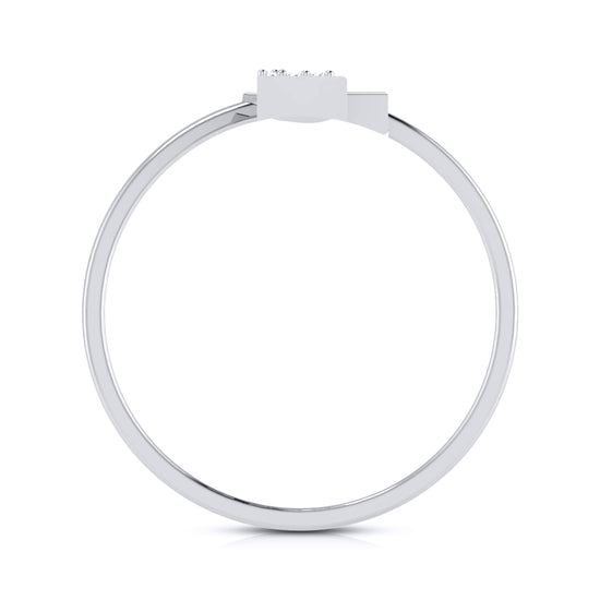 Carcasse lab grown diamond ring simple round ring design Fiona Diamonds