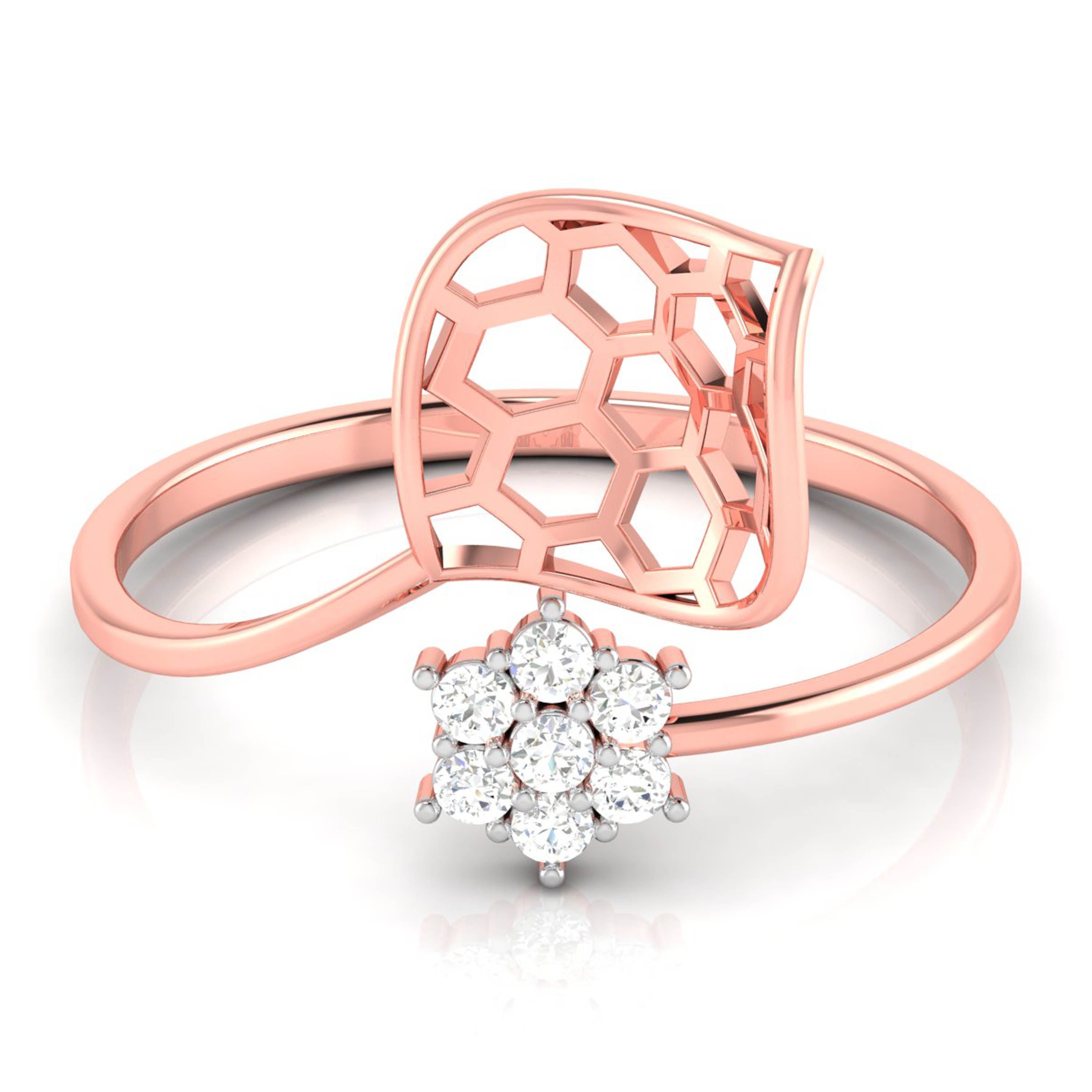 Miel lab grown diamond ring sleek ring Fiona Diamonds