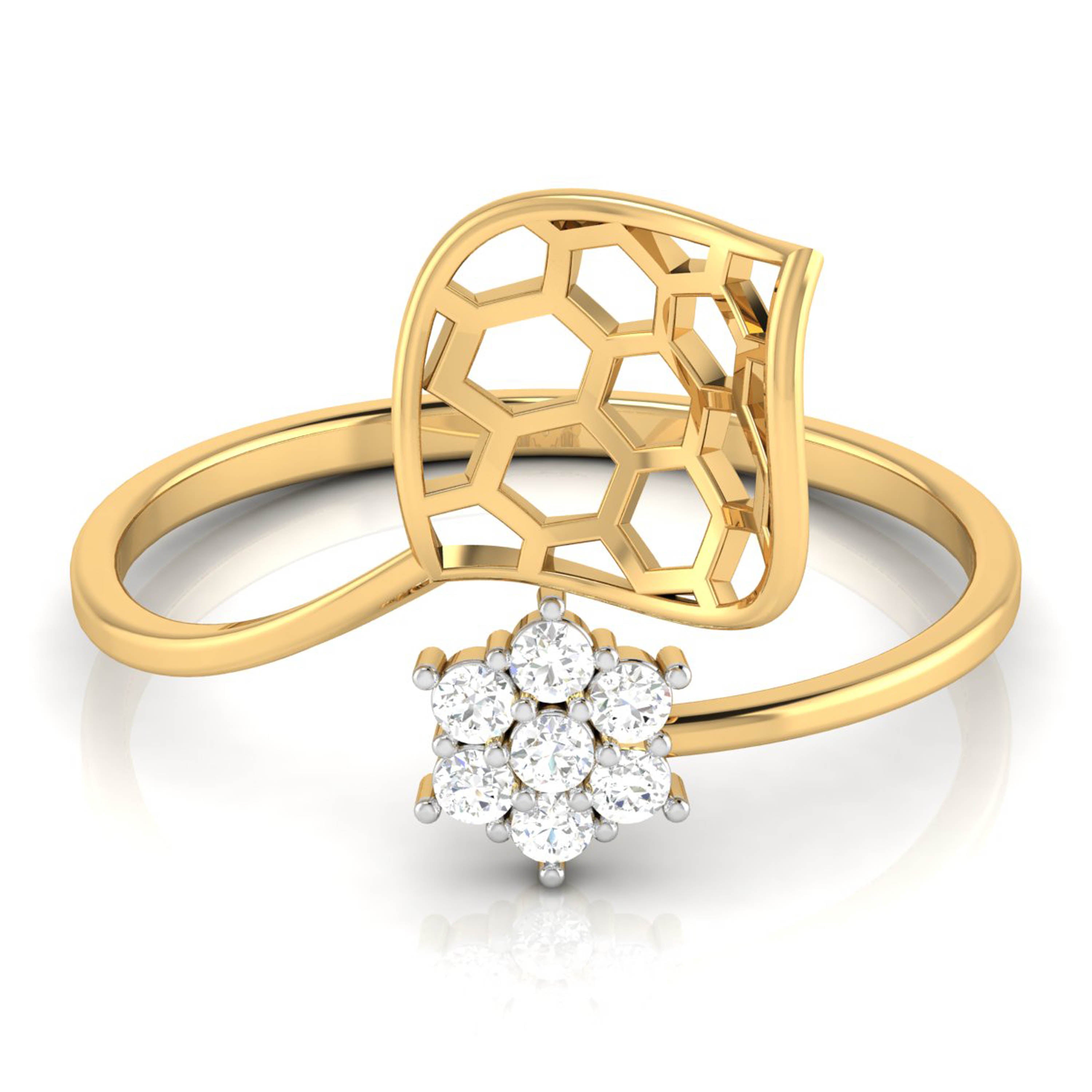 Miel lab grown diamond ring sleek ring Fiona Diamonds