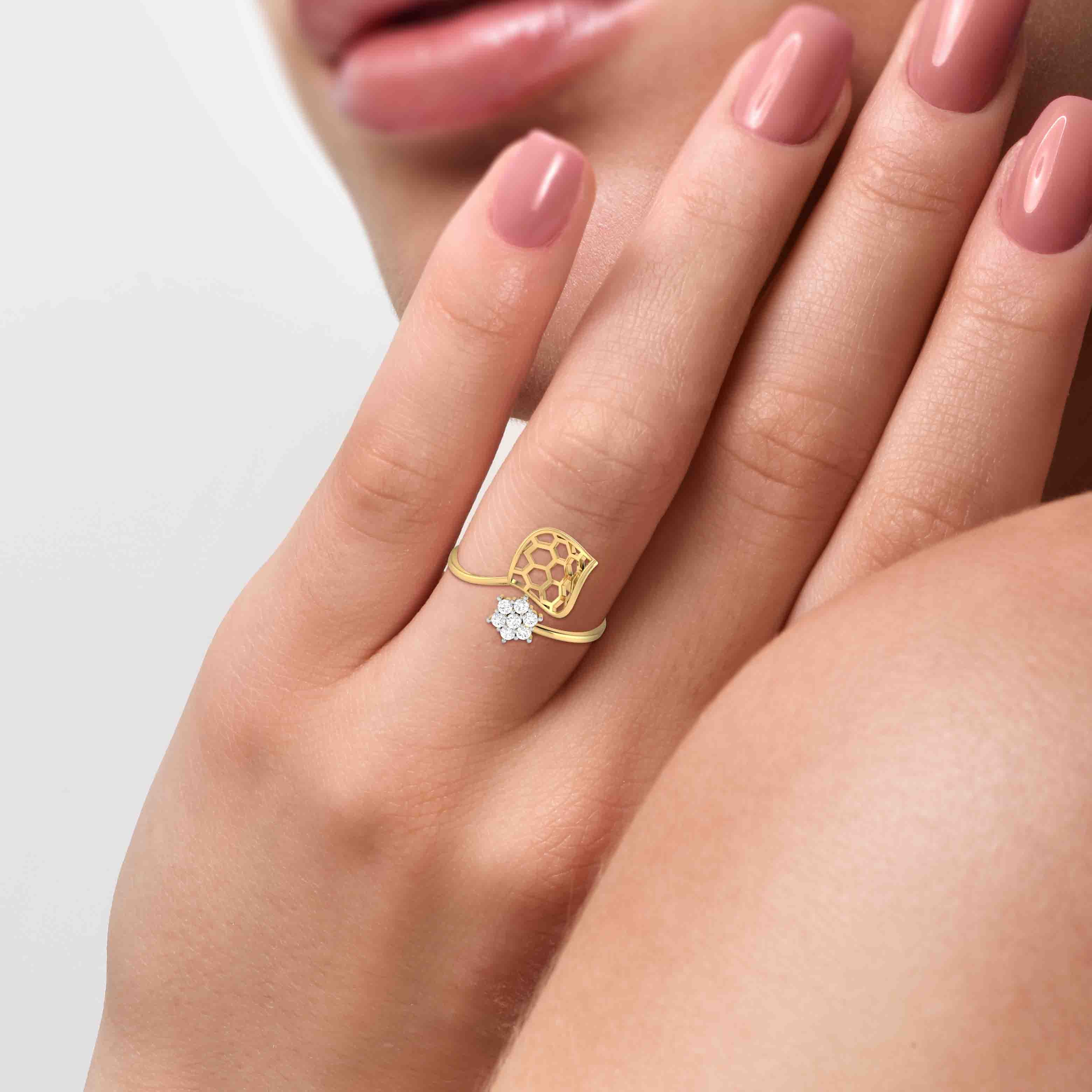 Miel lab grown diamond ring sleek ring Fiona Diamonds