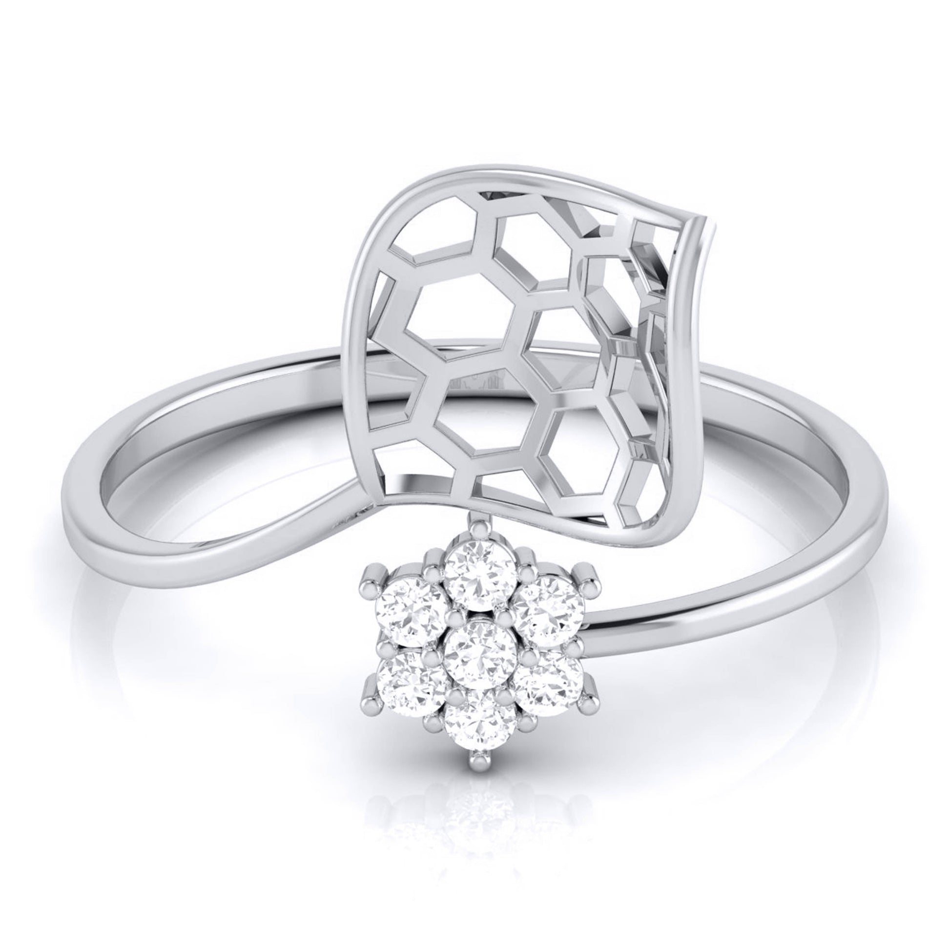 Miel lab grown diamond ring sleek ring Fiona Diamonds