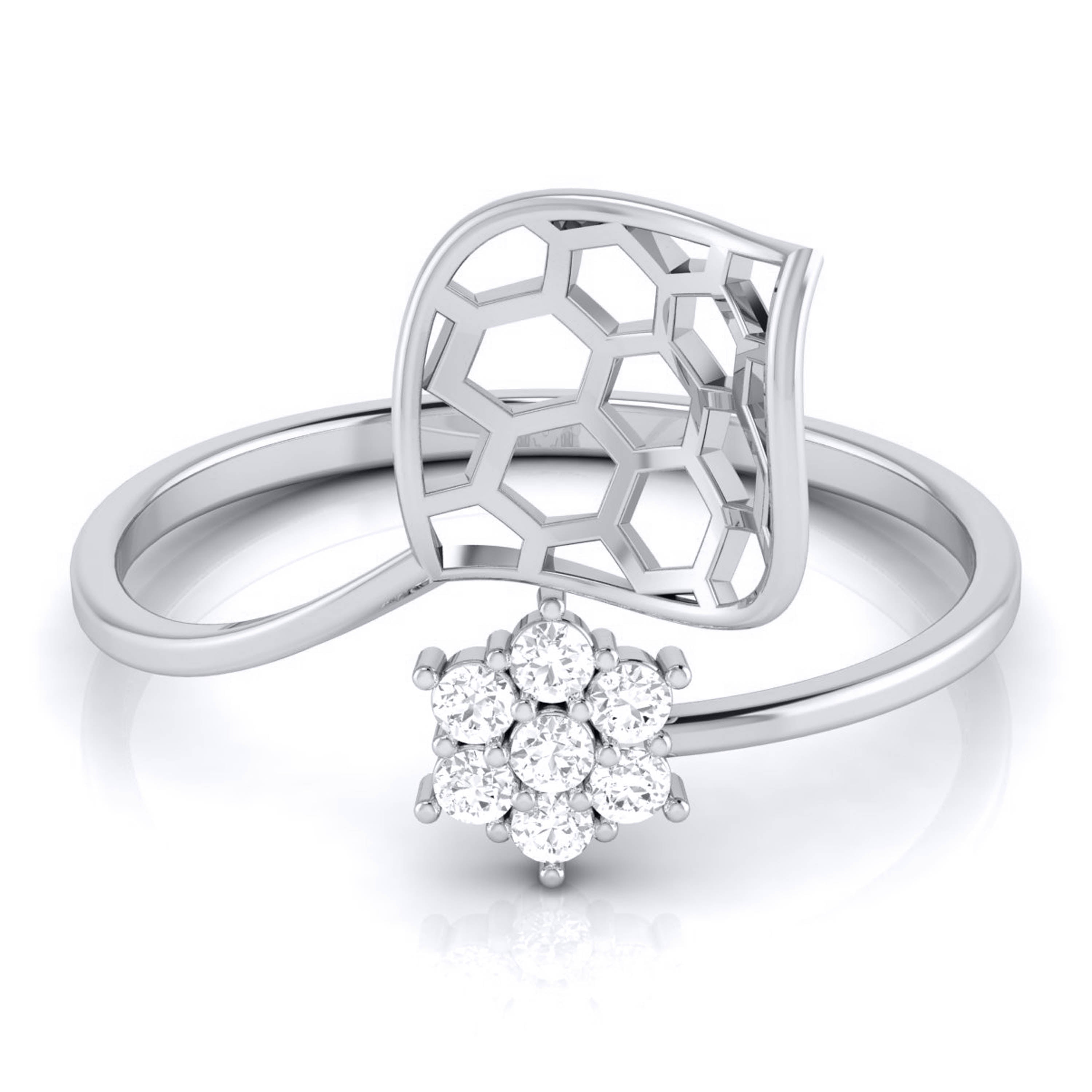 Miel lab grown diamond ring sleek ring Fiona Diamonds