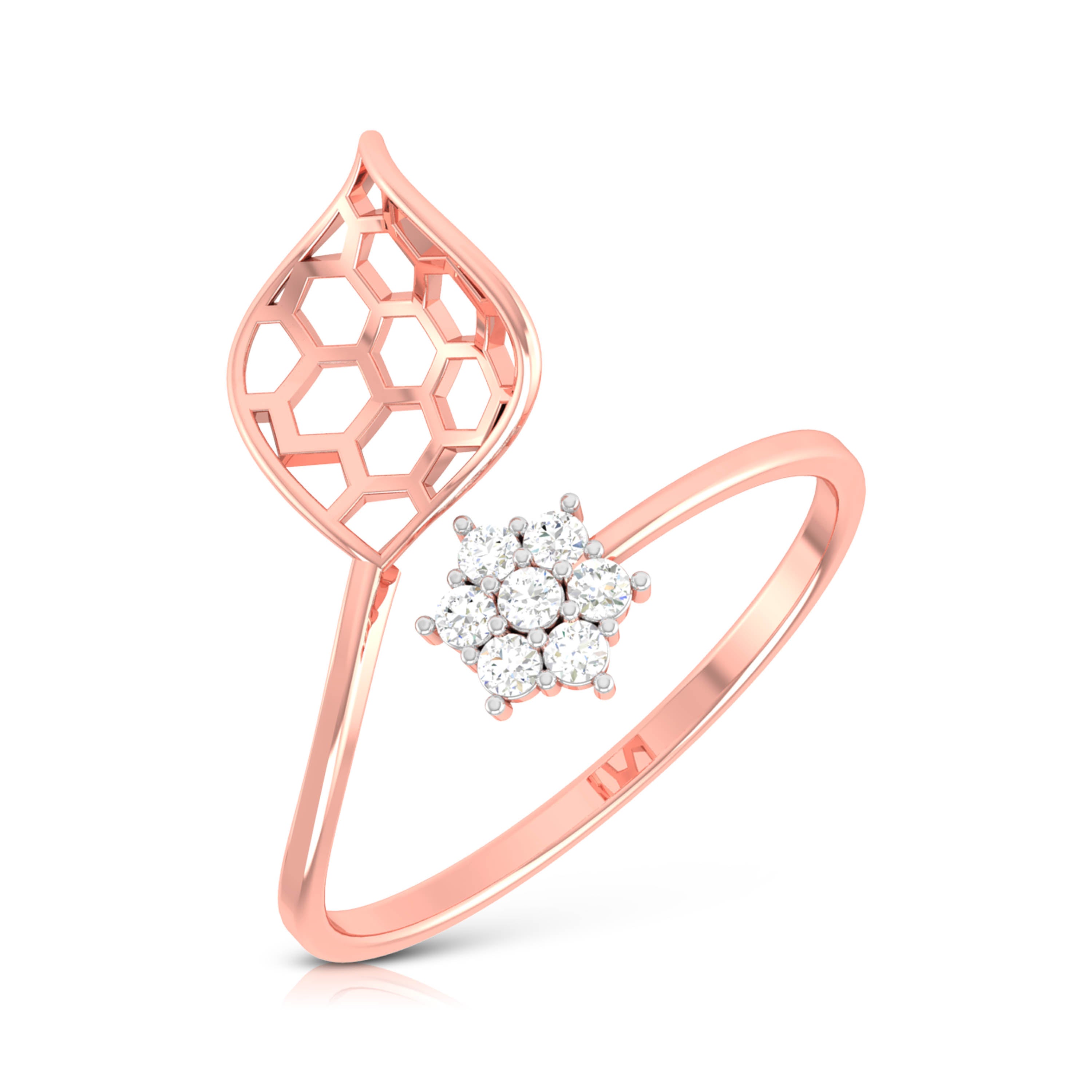 Miel lab grown diamond ring sleek ring Fiona Diamonds