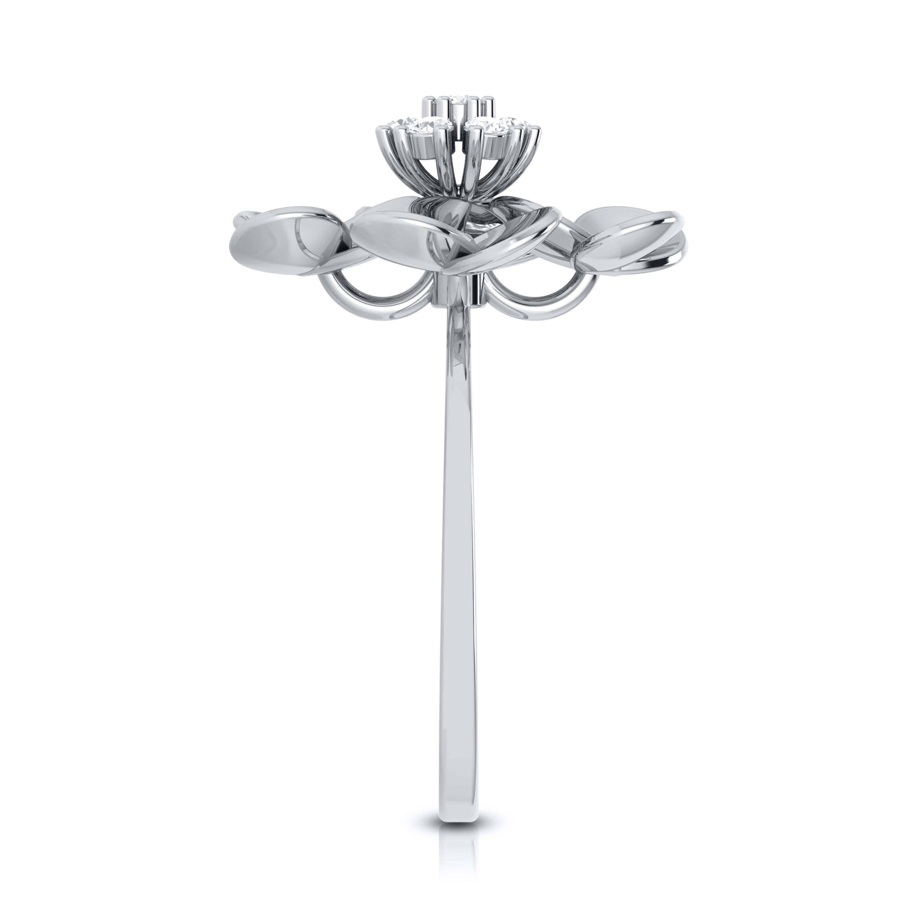 Fleur lab grown diamond ring trendy ring design Fiona Diamonds