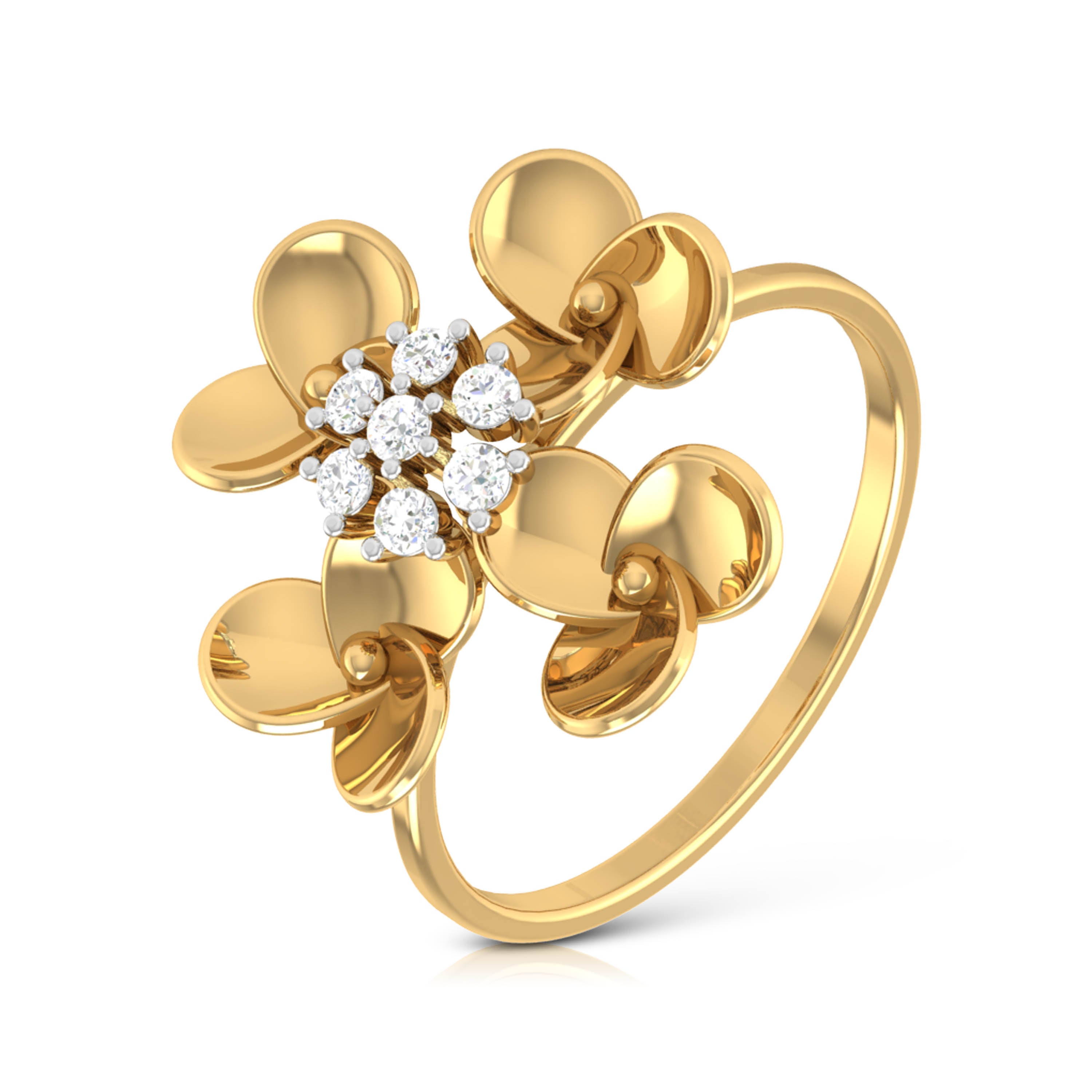 Fleur lab grown diamond ring trendy ring design Fiona Diamonds