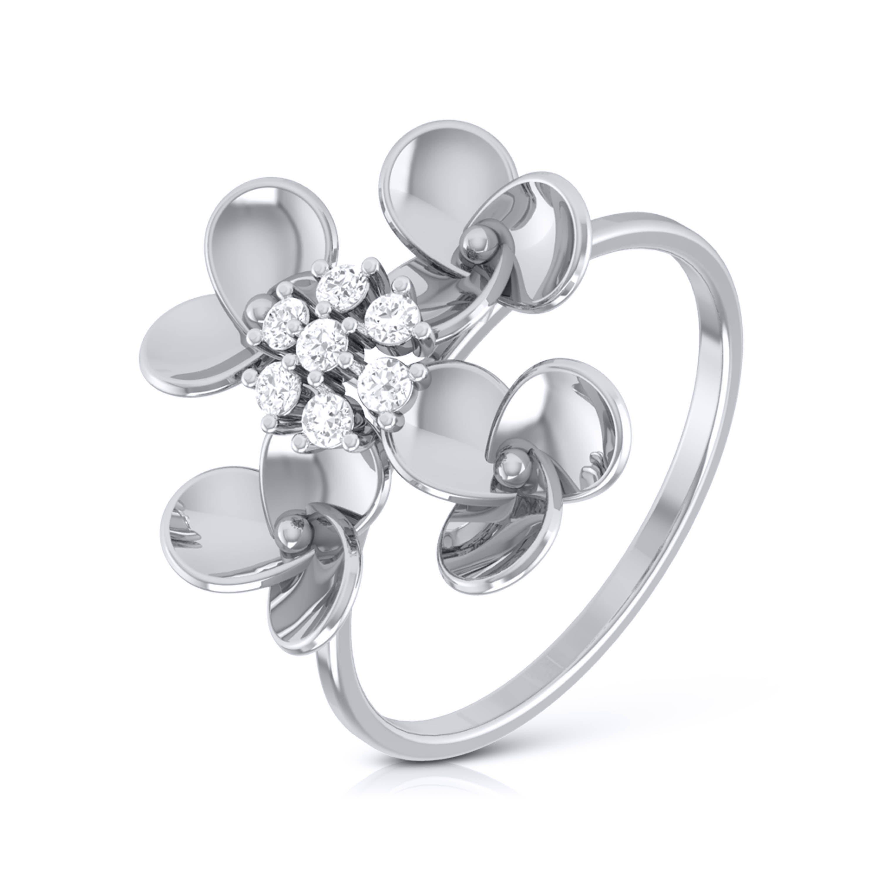Fleur lab grown diamond ring trendy ring design Fiona Diamonds