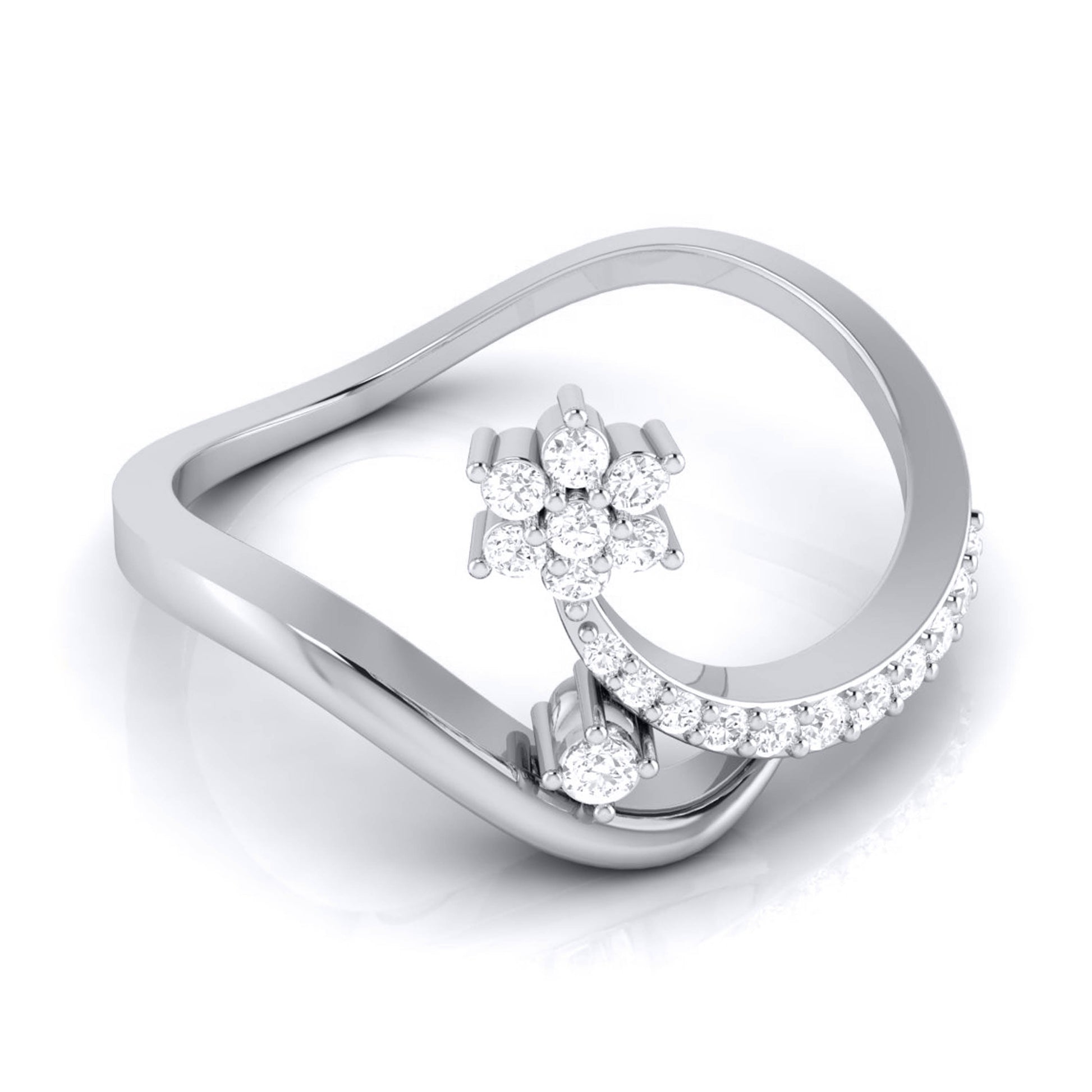 Bluhen lab grown diamond ring simple round ring design Fiona Diamonds