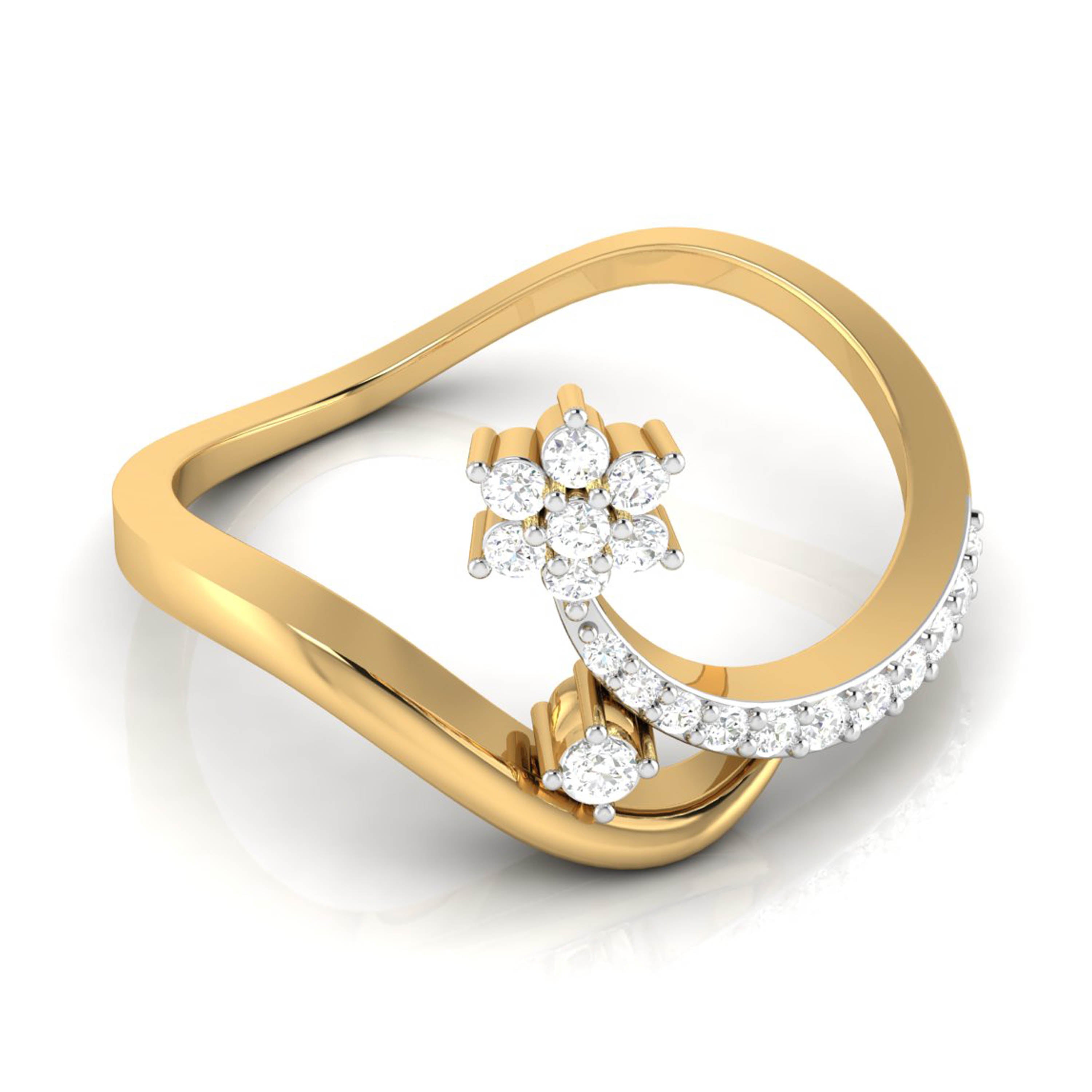 Bluhen lab grown diamond ring simple round ring design Fiona Diamonds