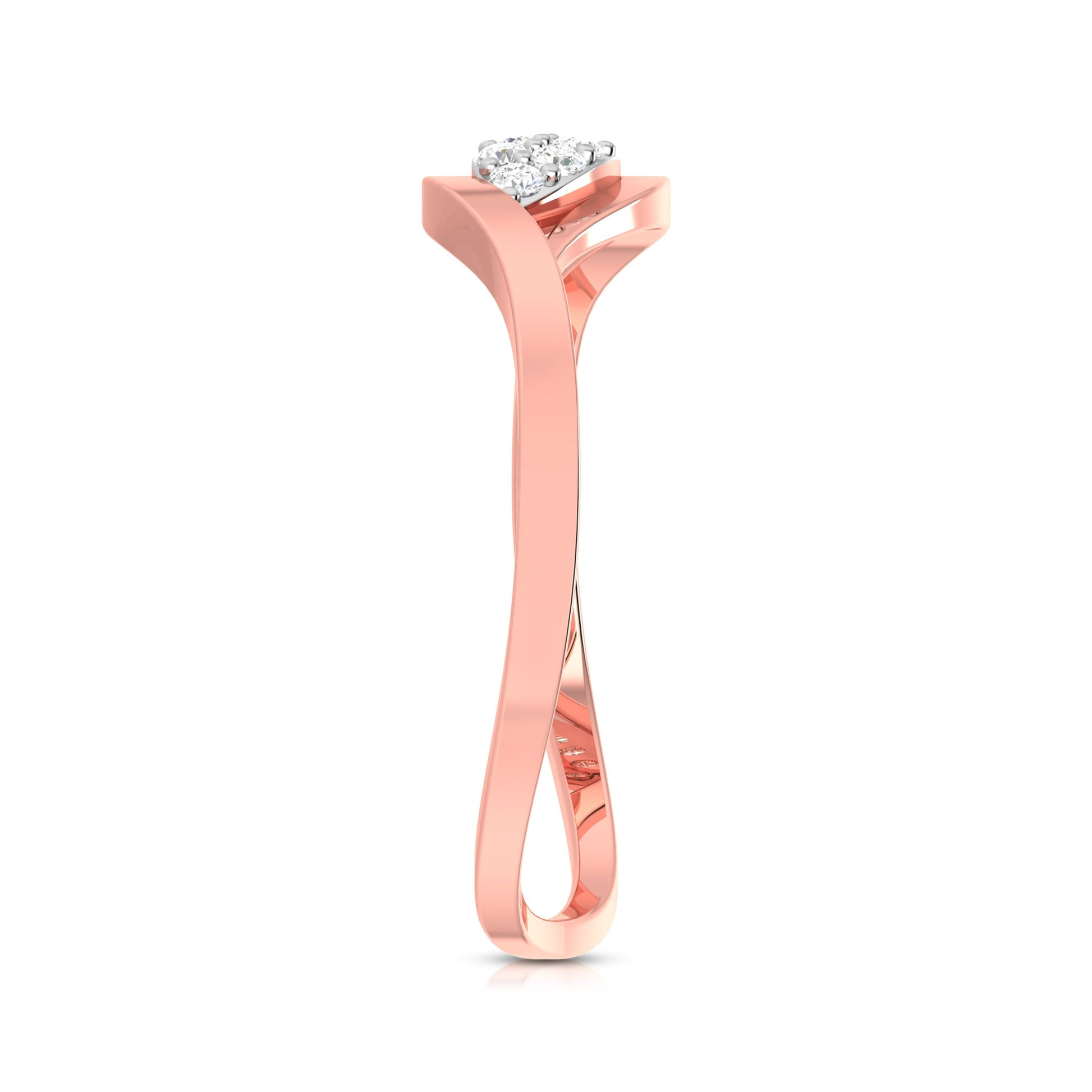 Mandel lab grown diamond ring sleek ring Fiona Diamonds