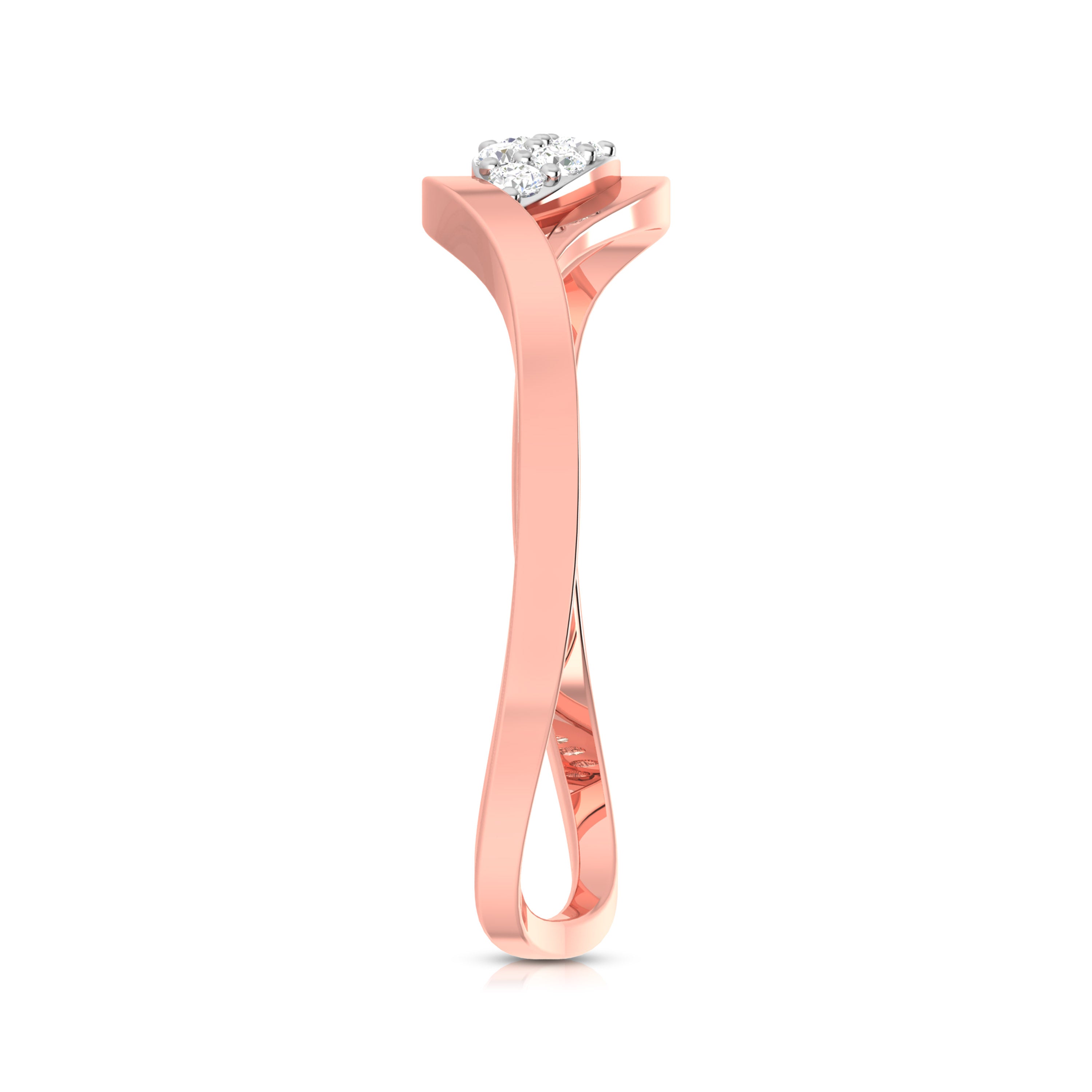 Mandel lab grown diamond ring sleek ring Fiona Diamonds