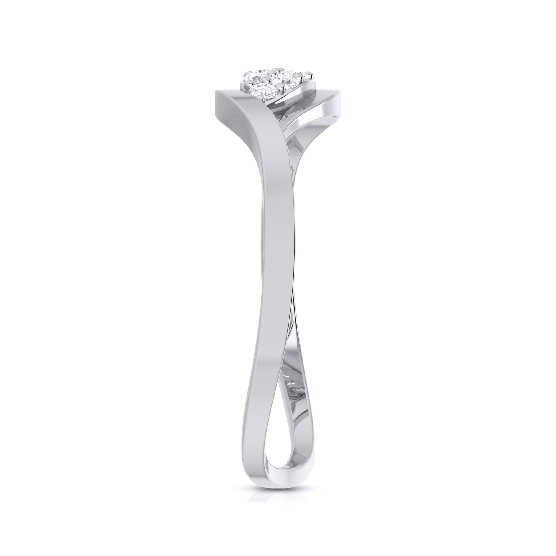 Mandel lab grown diamond ring sleek ring Fiona Diamonds