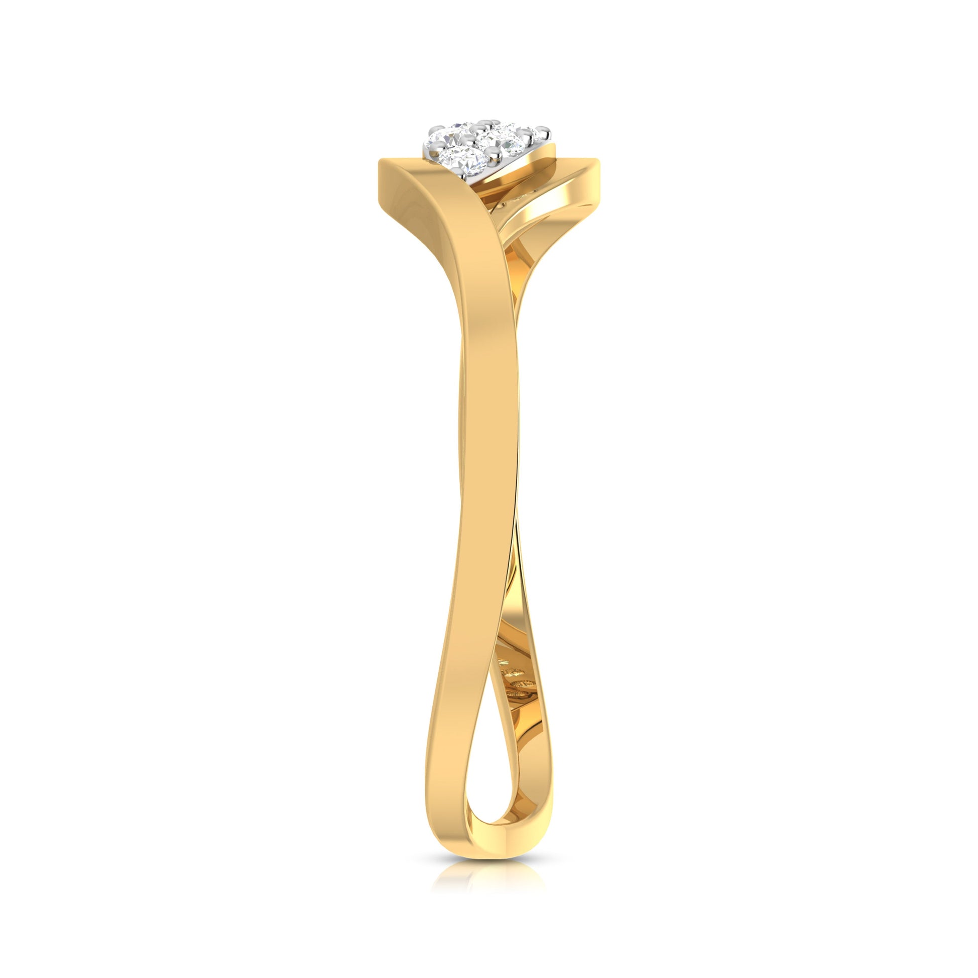 Mandel lab grown diamond ring sleek ring Fiona Diamonds