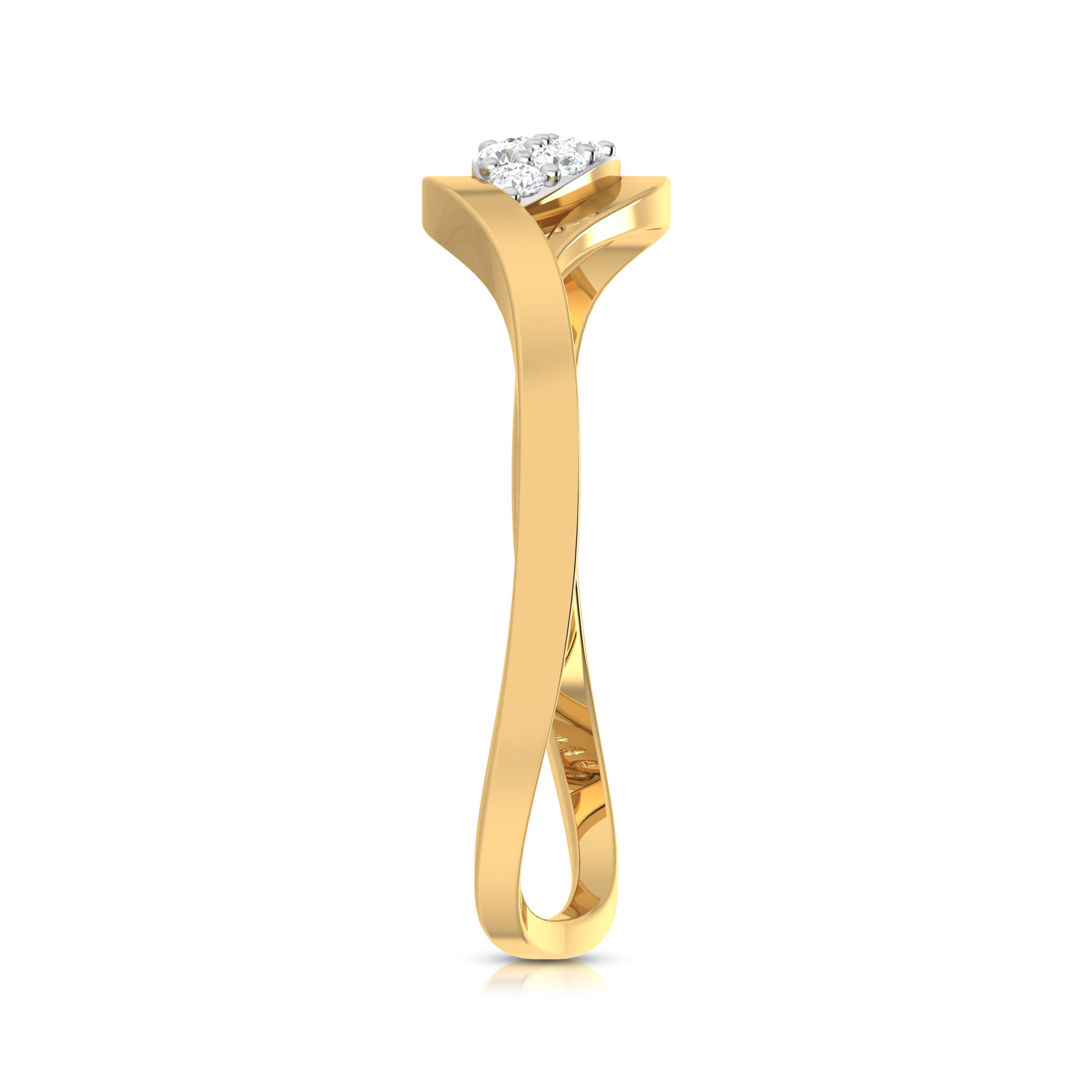 Mandel lab grown diamond ring sleek ring Fiona Diamonds