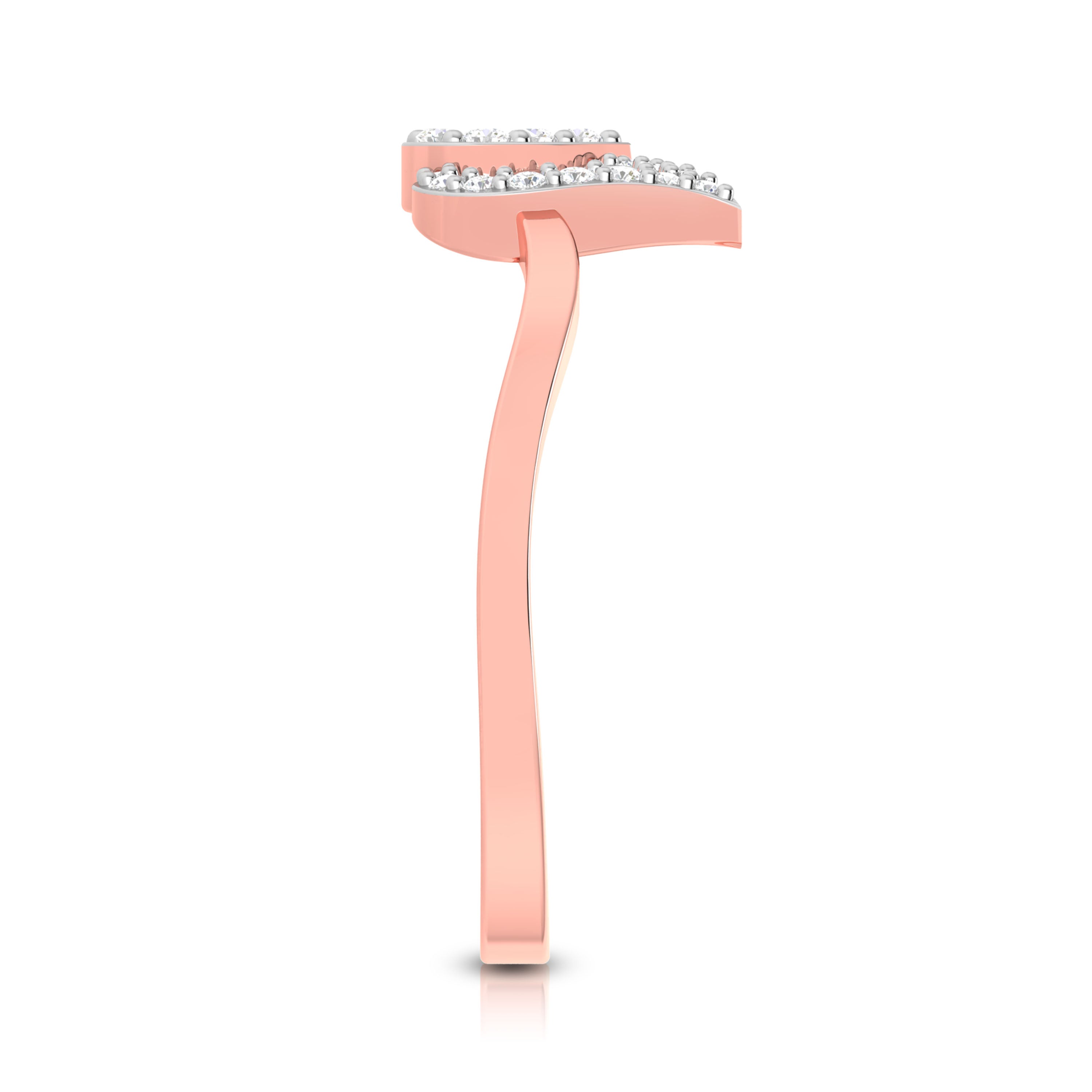 Shaded lab grown diamond ring unique ring design Fiona Diamonds