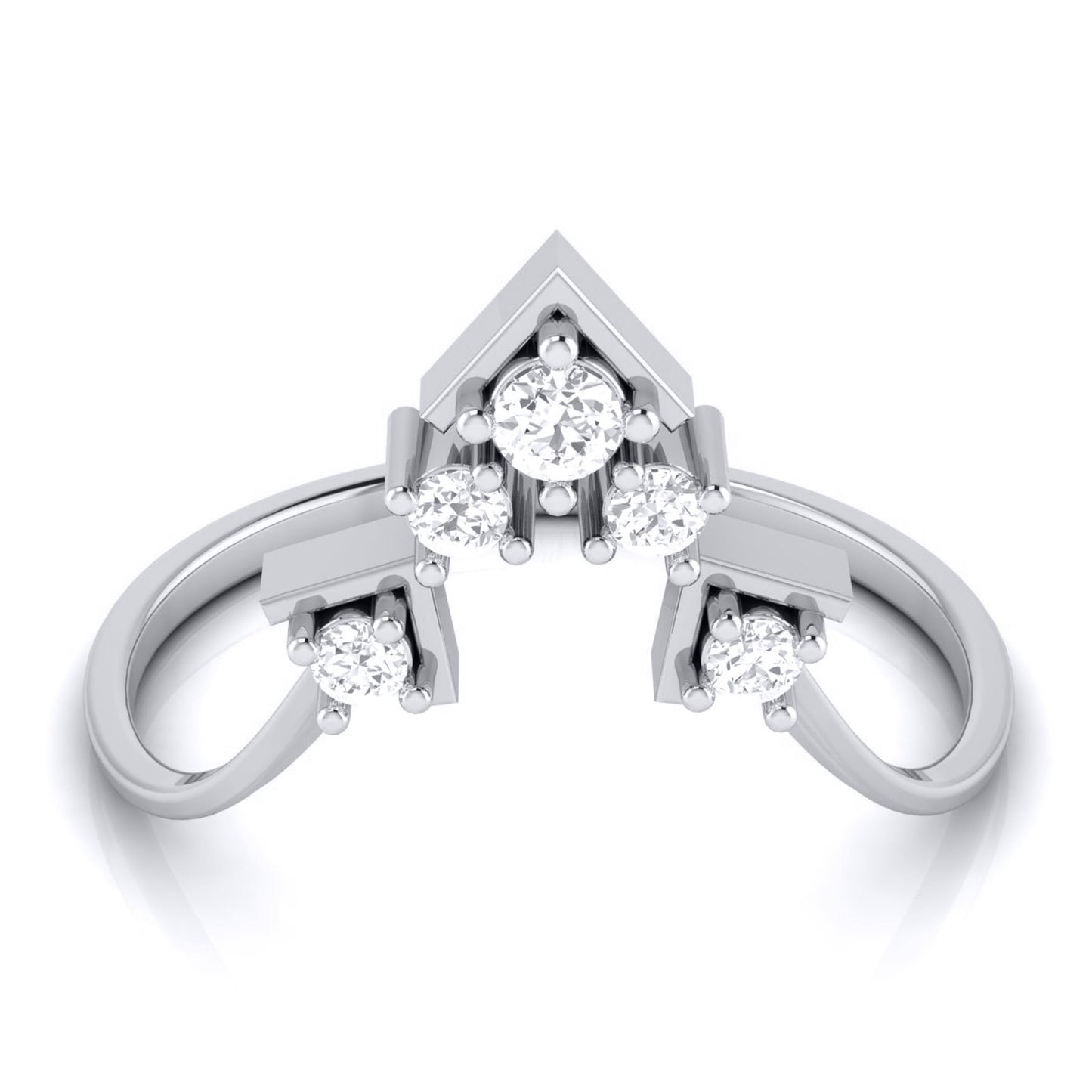 Load image into Gallery viewer, Pyramid lab grown diamond ring sleek ring Fiona Diamonds
