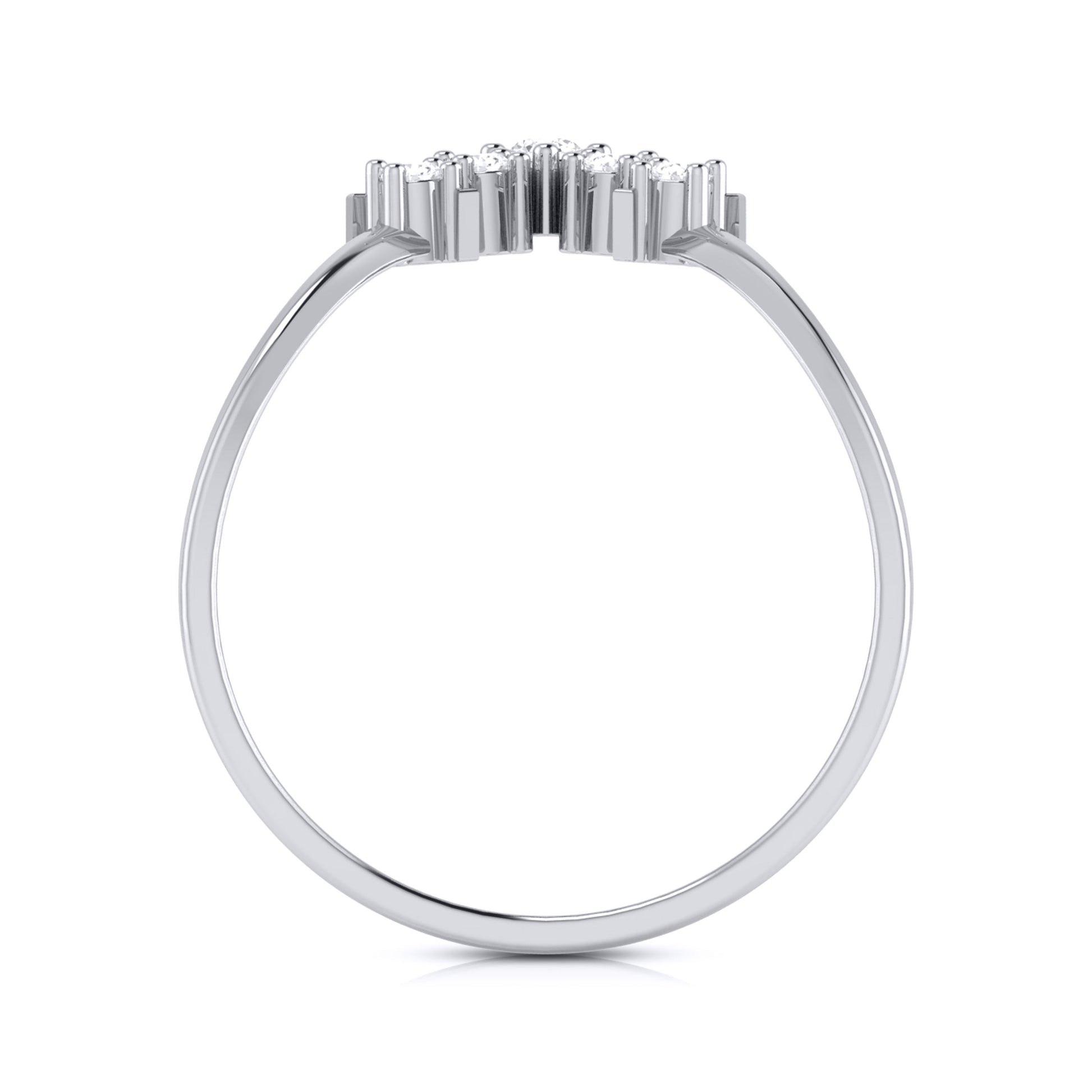 Pyramid lab grown diamond ring sleek ring Fiona Diamonds